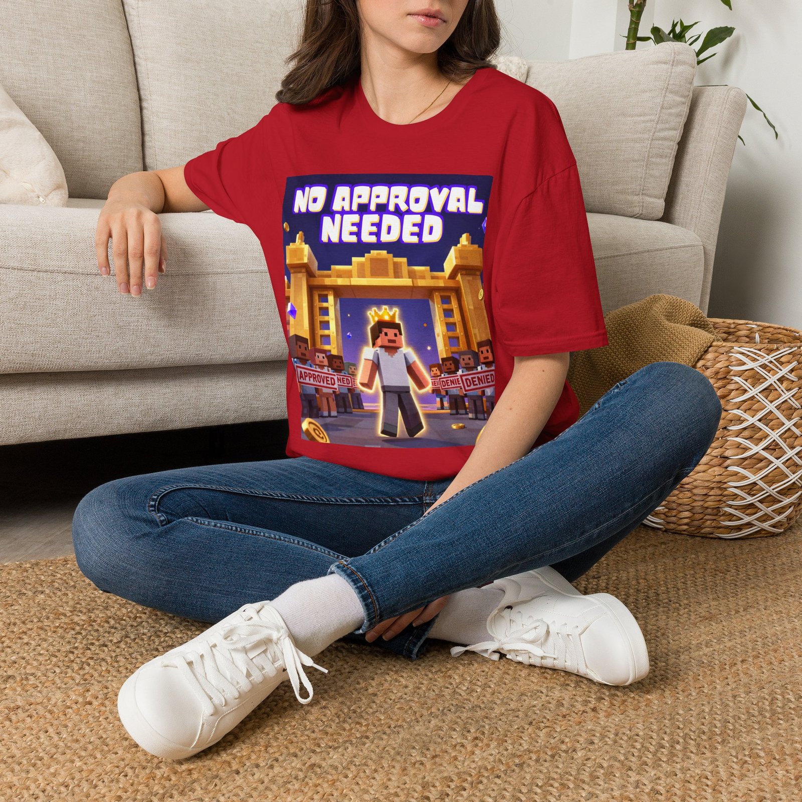 No Approval Needed T‑Shirt — Bold Roblox-style Gamer Tee - Image 50