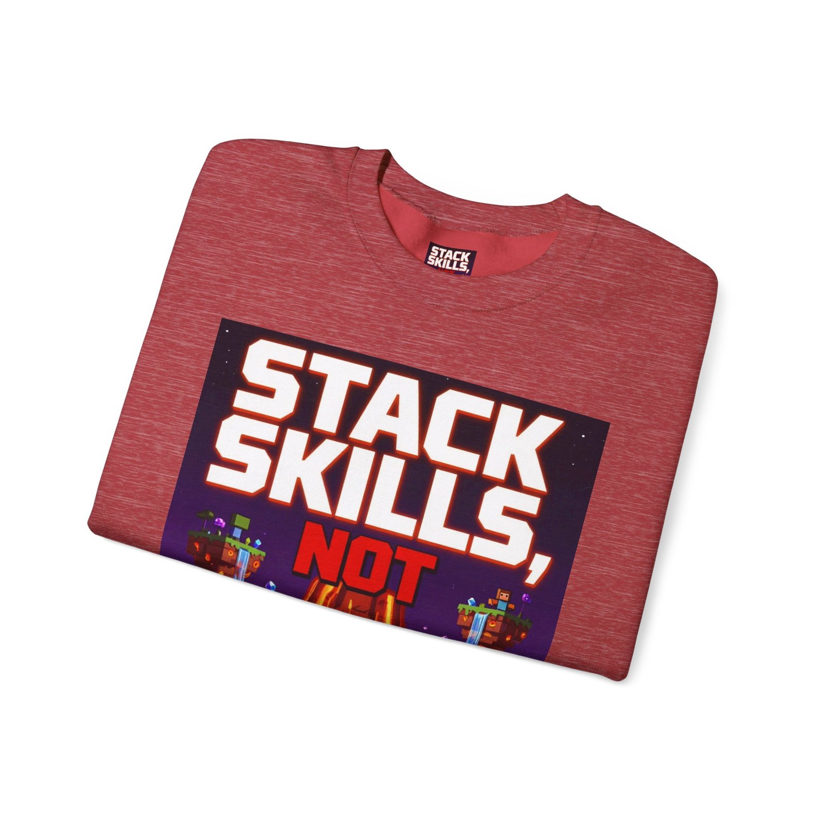 Crewneck Sweatshirt — "Stack Skills, Not Excuses" Motivational Gamer Graphic - Image 43
