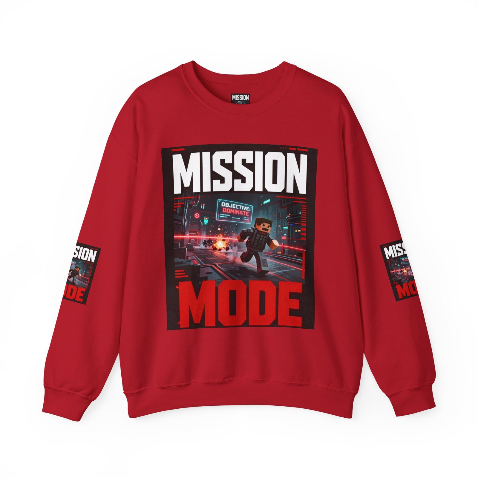 Mission Mode Crewneck Sweatshirt — Gaming Graphic Streetwear - Image 53