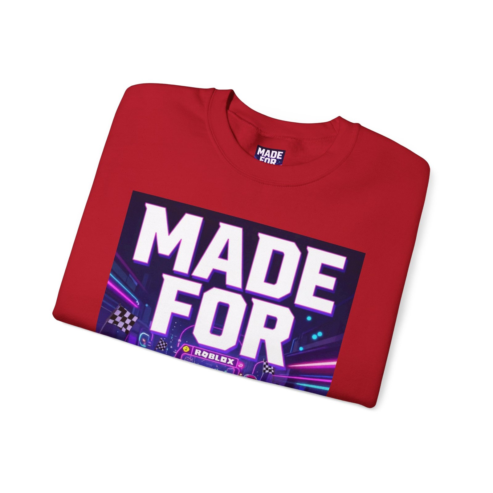 Made For More Sweatshirt — Retro Neon Racing Graphic Crewneck - Image 55
