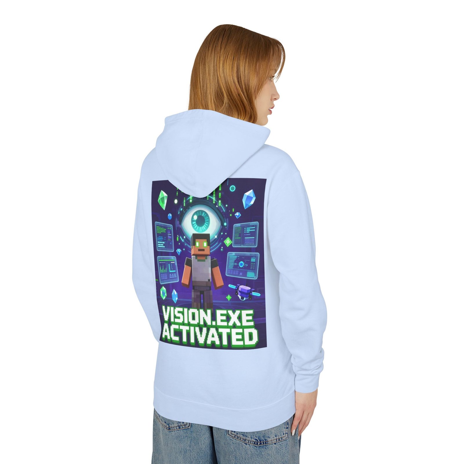 Vision.exe Activated Hoodie — Retro Gamer Tech Graphic Sweatshirt - Image 12