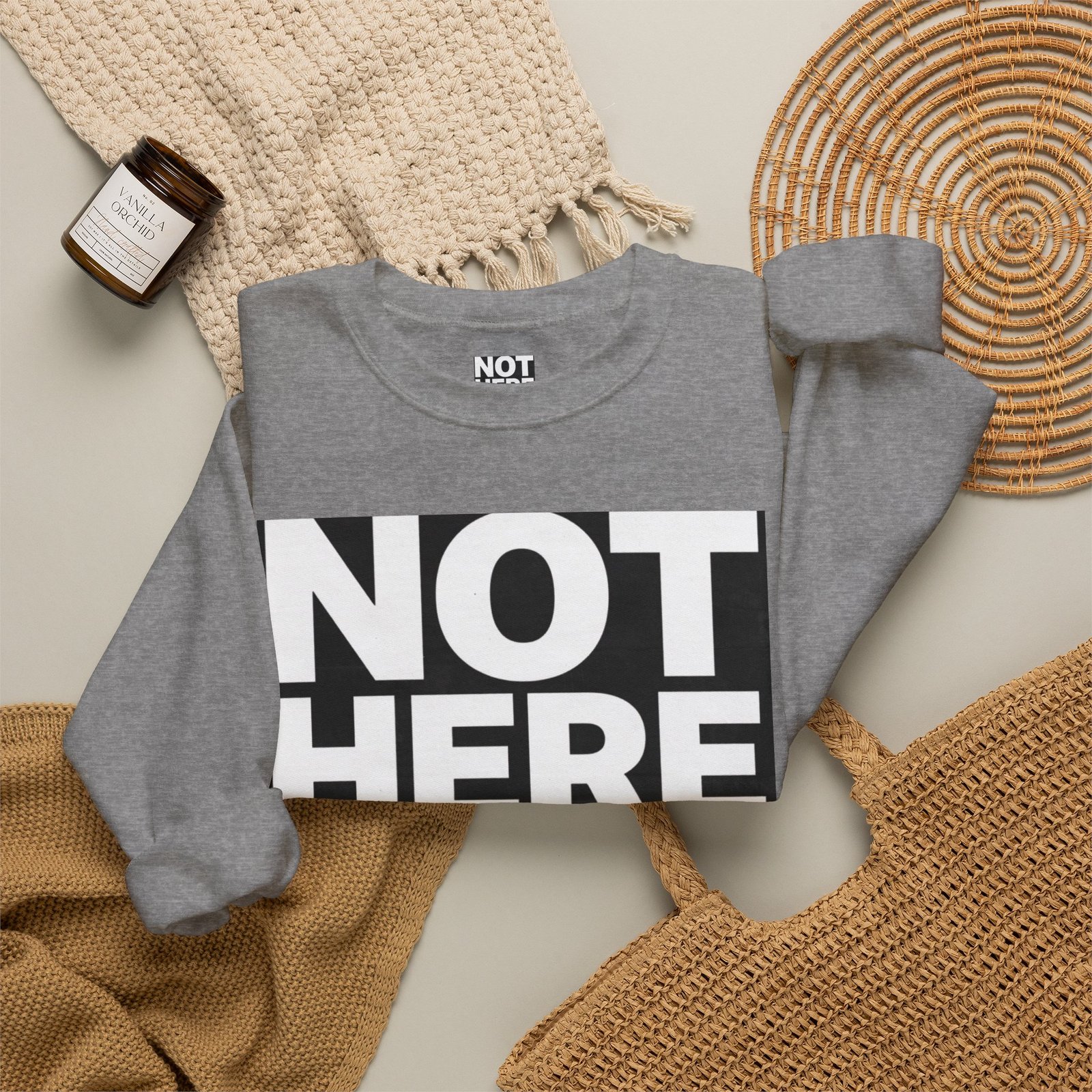 Crewneck Sweatshirt — “Not Here to Blend” Bold Graphic Crewneck - Image 32
