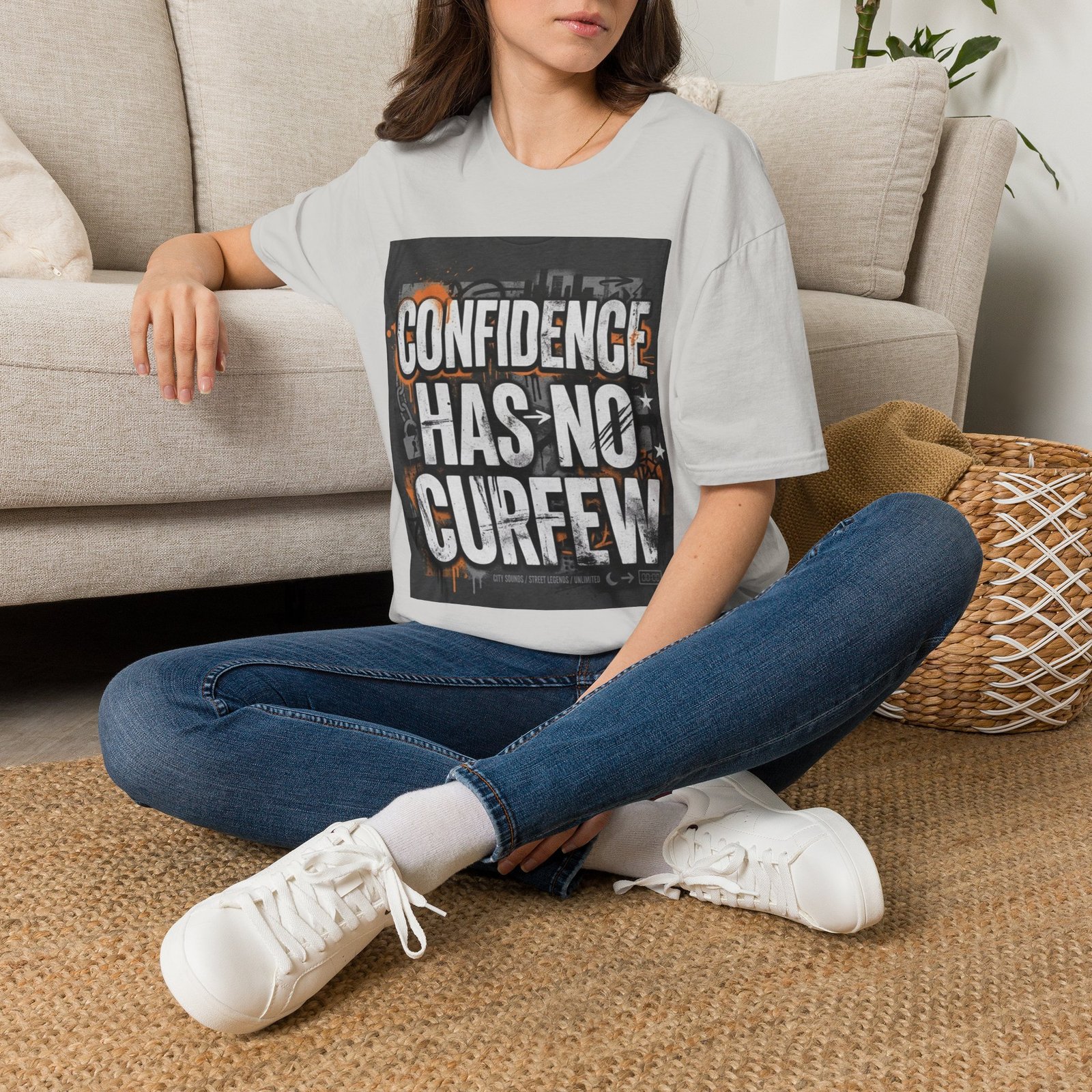 Confidence Has No Curfew T-Shirt — Empowering Urban Graphic Tee - Image 10