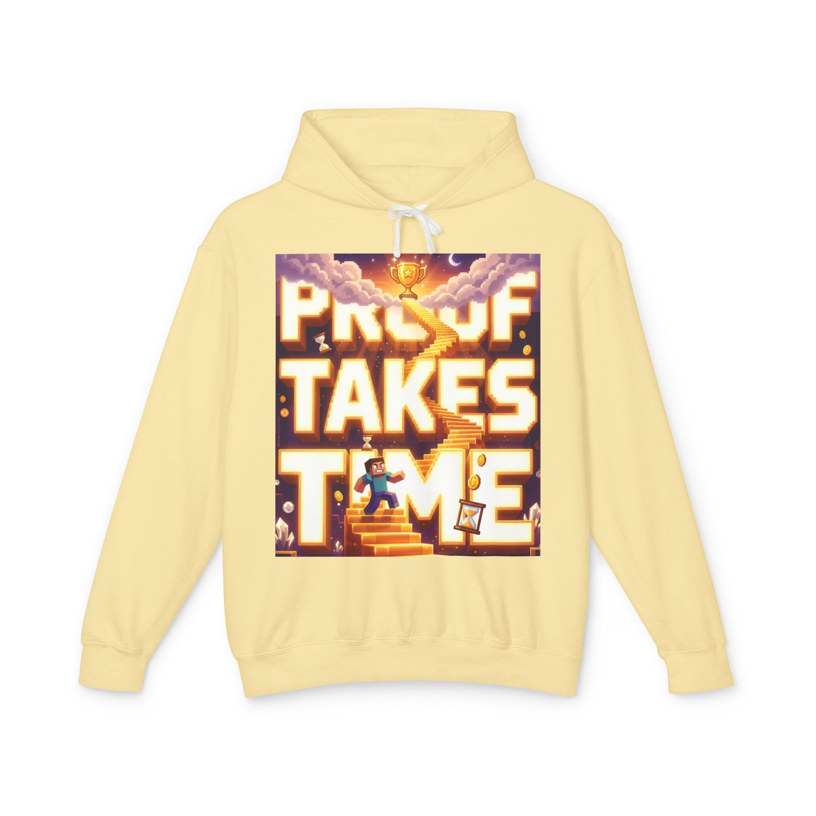 Hoodie — 'Proof Takes Time' Motivational Graphic Hooded Sweatshirt - Image 25