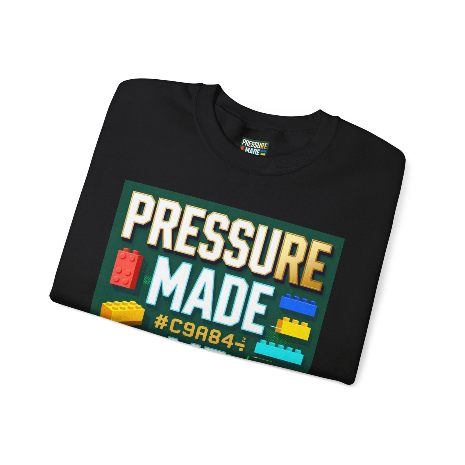 Graphic Sweatshirt — "Pressure Made Me Polished" Building Block Crewneck - Image 19