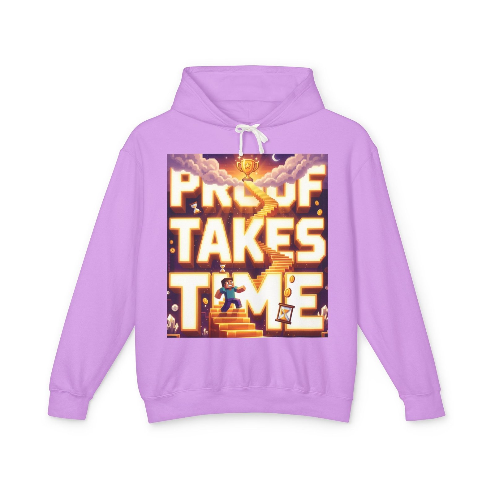 Hoodie — 'Proof Takes Time' Motivational Graphic Hooded Sweatshirt - Image 13