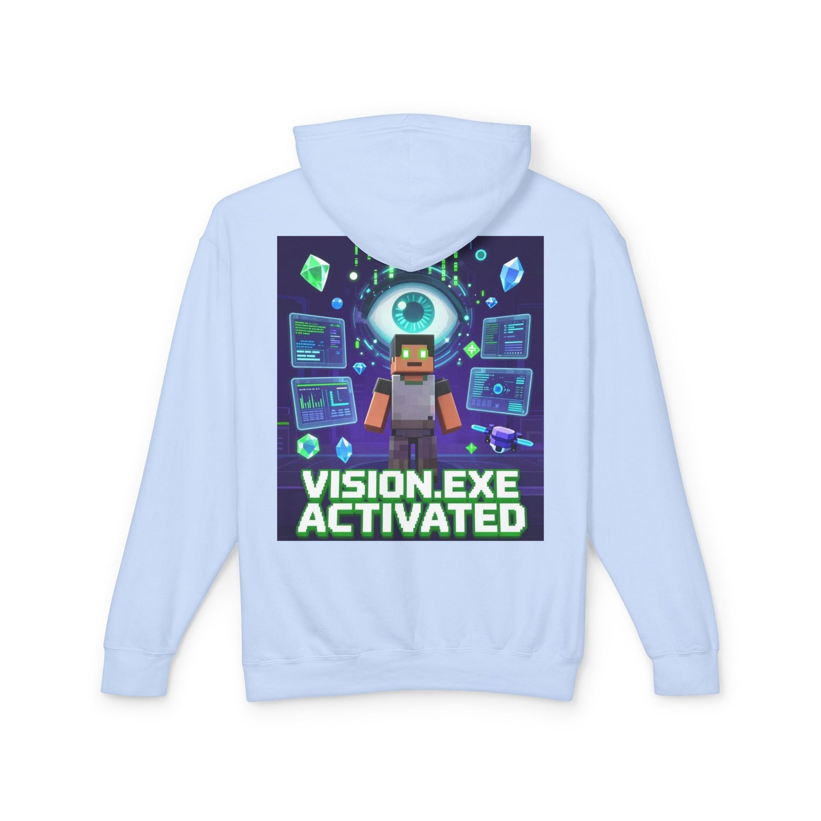 Vision.exe Activated Hoodie — Retro Gamer Tech Graphic Sweatshirt - Image 10