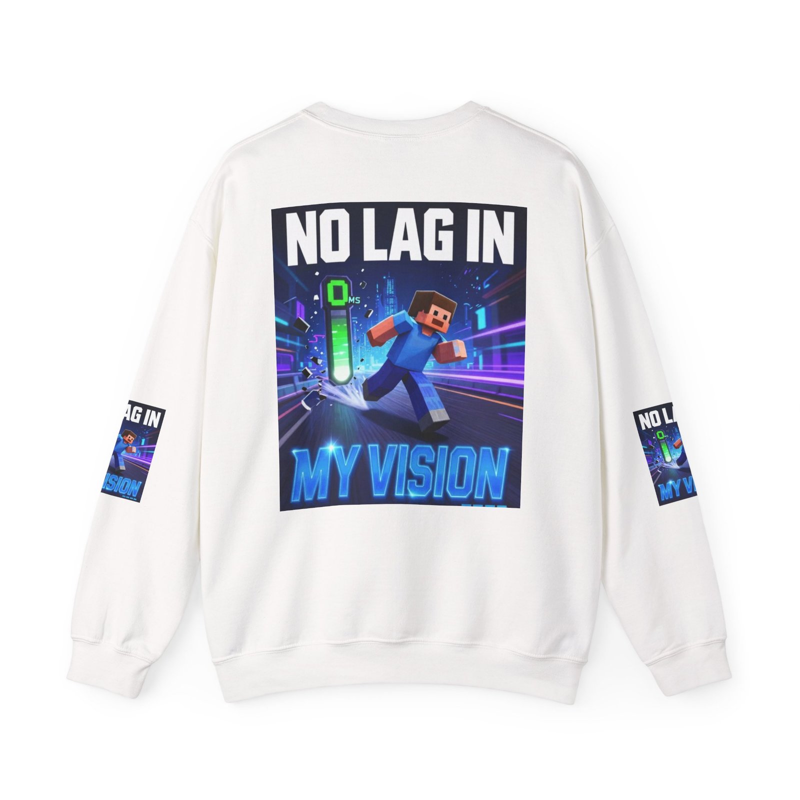 No Lag In My Vision Sweatshirt — Gamer Graphic Crewneck - Image 2