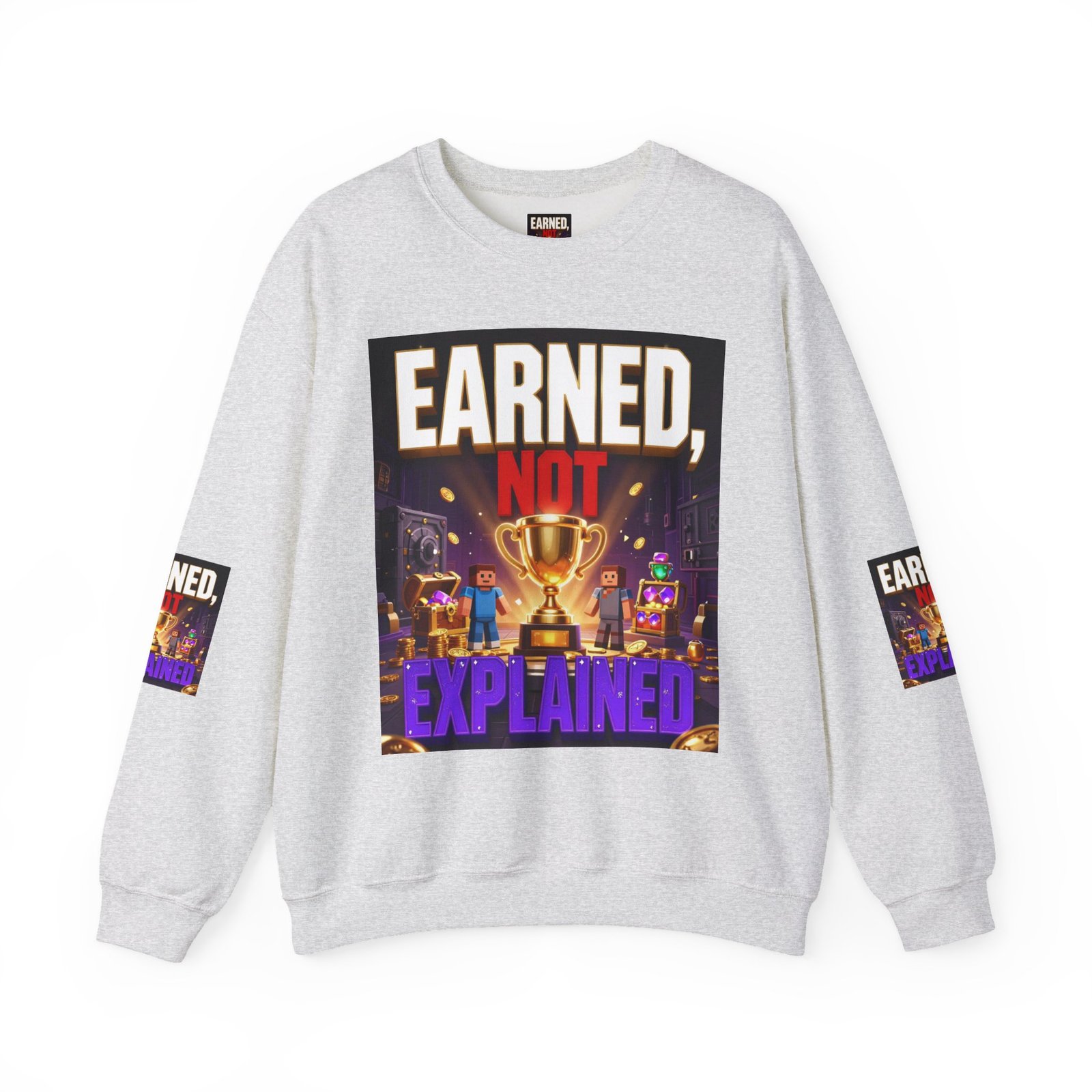 Crewneck Sweatshirt — "Earned, Not Explained" Trophy Graphic - Image 5