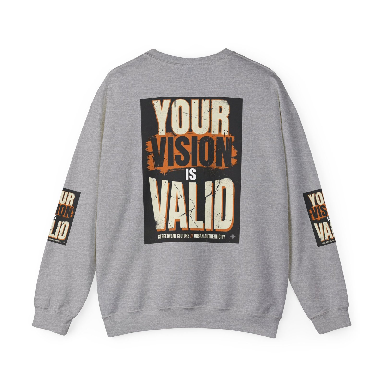 Crewneck Sweatshirt — “Your Vision Is Valid” Inspirational Graphic - Image 22
