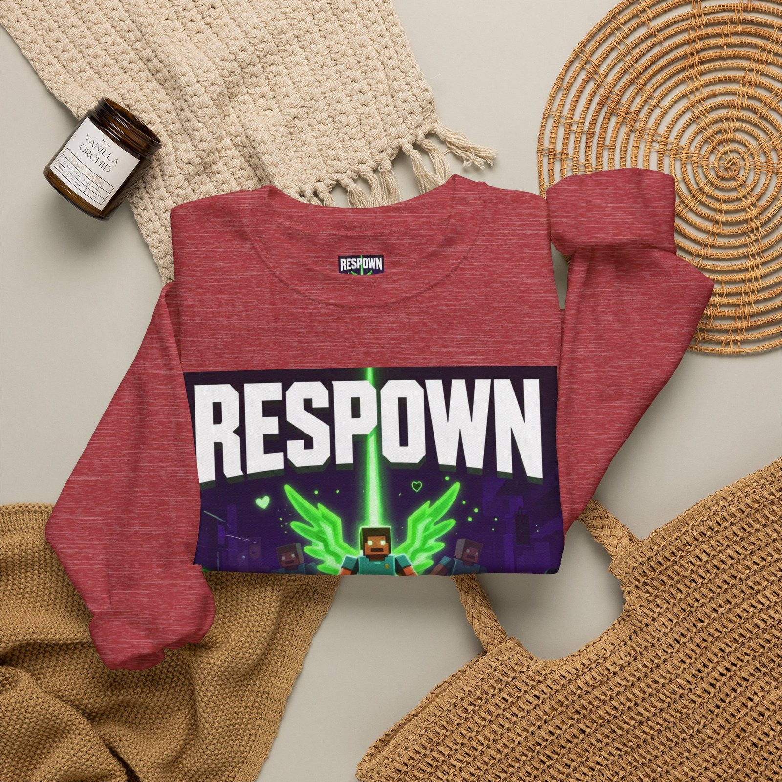 Respawn With Purpose Crewneck Sweatshirt — Gaming Graphic Pullover - Image 44