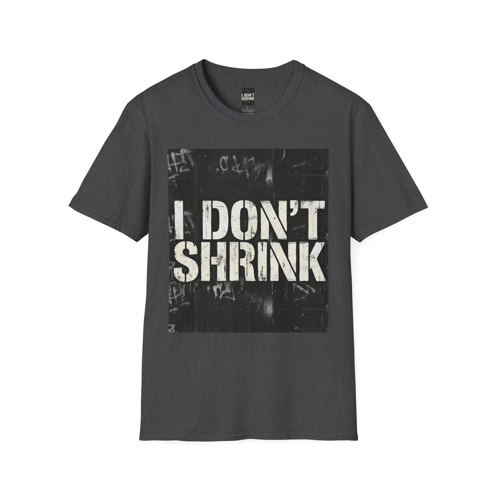 I Don't Shrink T-Shirt — Vintage Stencil Graphic Tee - Image 27