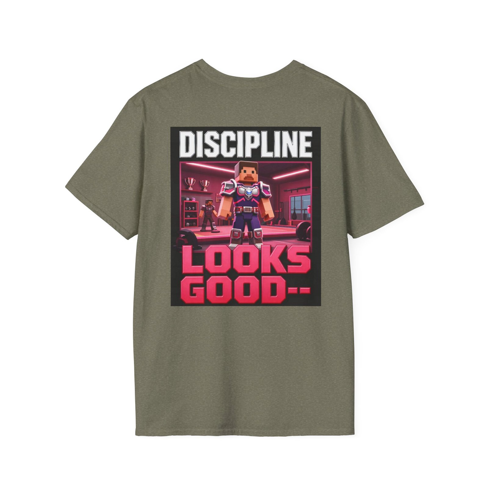 T‑Shirt — 'DISCIPLINE Looks Good' Gamer Pixel Armor Tee - Image 20