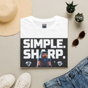 Simple. Sharp. Solid. T-Shirt — Gamer Diamond Pixel Design