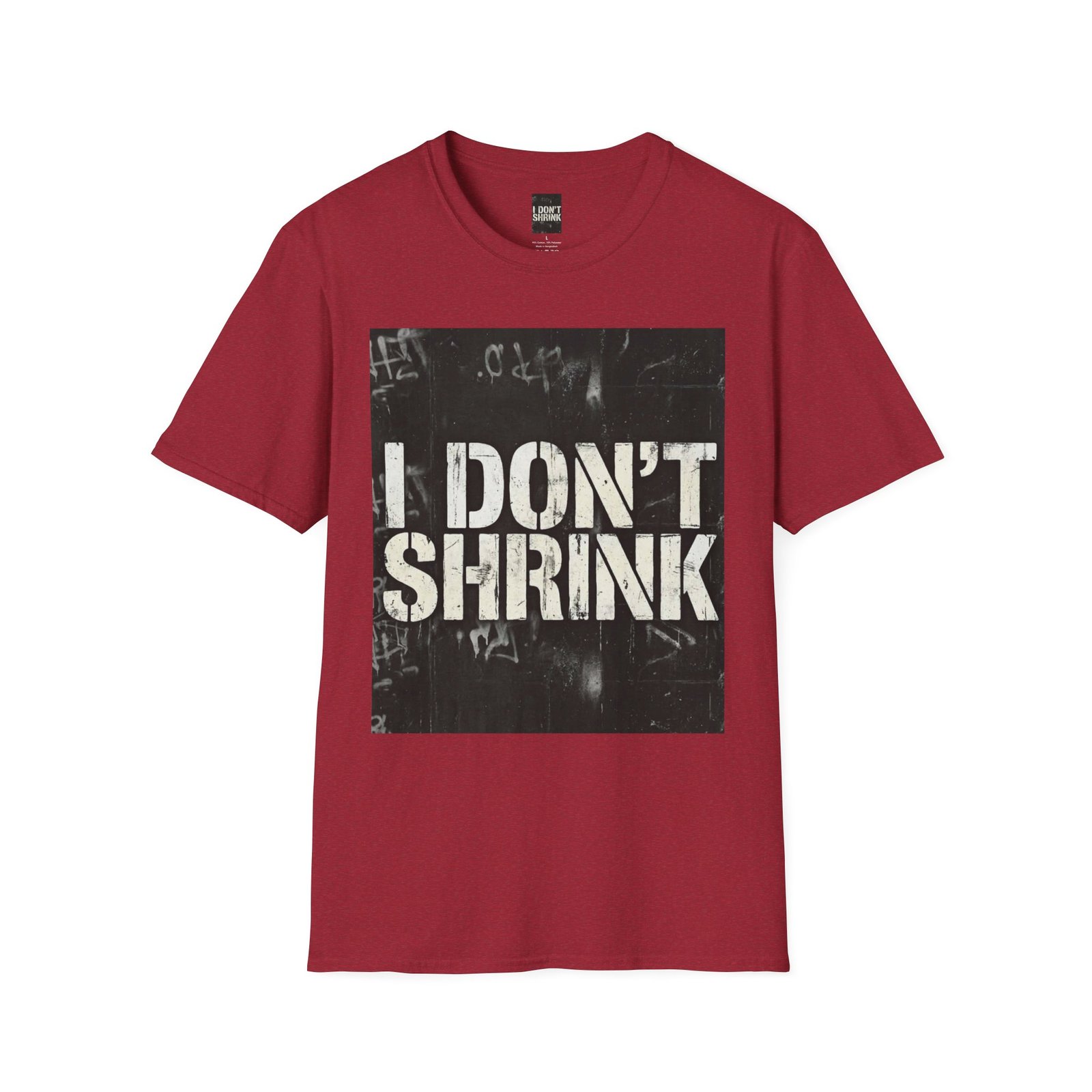 I Don't Shrink T-Shirt — Vintage Stencil Graphic Tee - Image 47