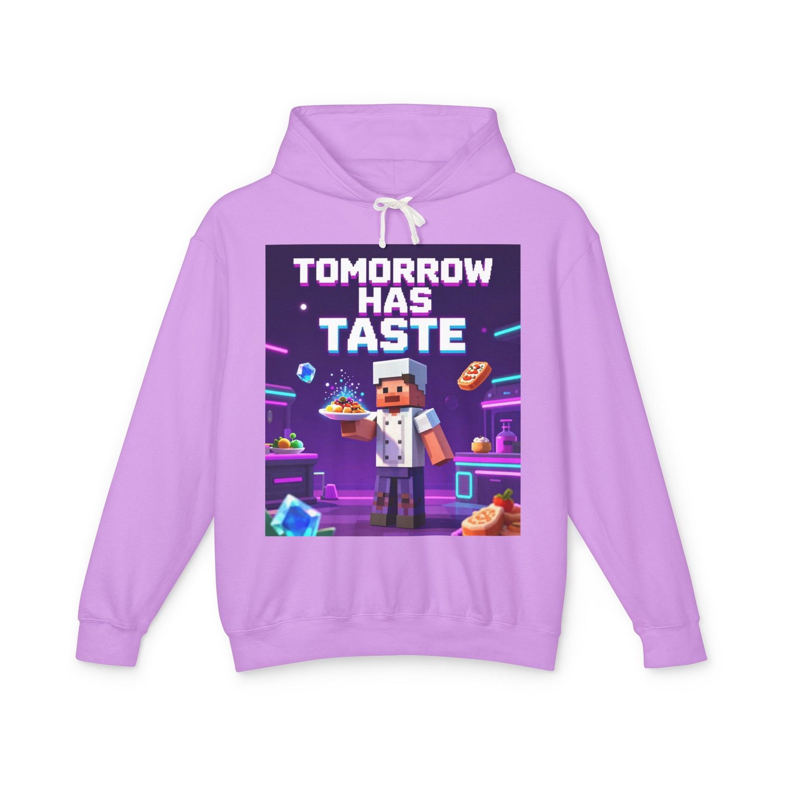 Tomorrow Has Taste Hoodie — Retro Pixel Chef Gaming Sweatshirt - Image 13