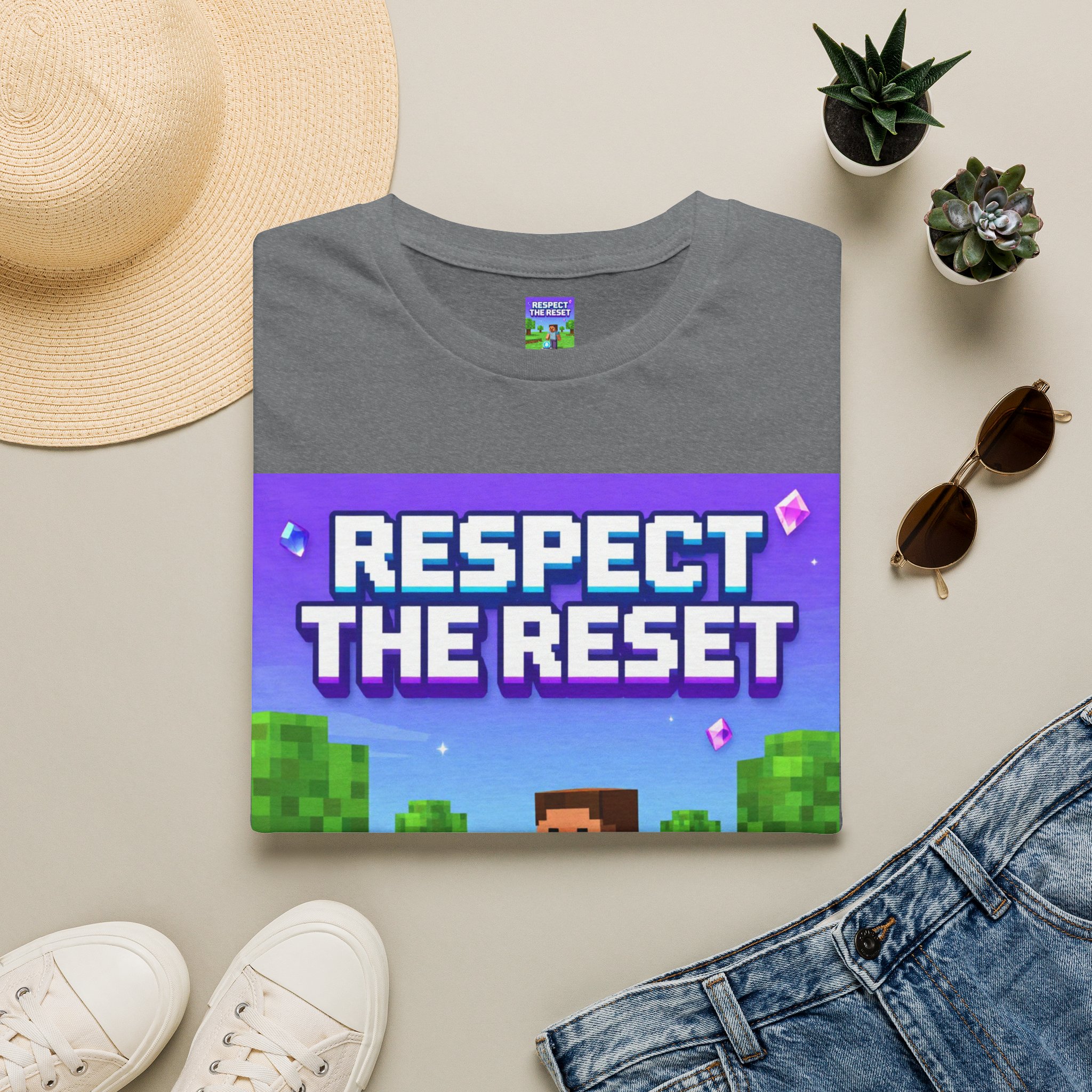 Respect the Reset T-Shirt — Minecraft-Inspired Gamer Tee - Image 21