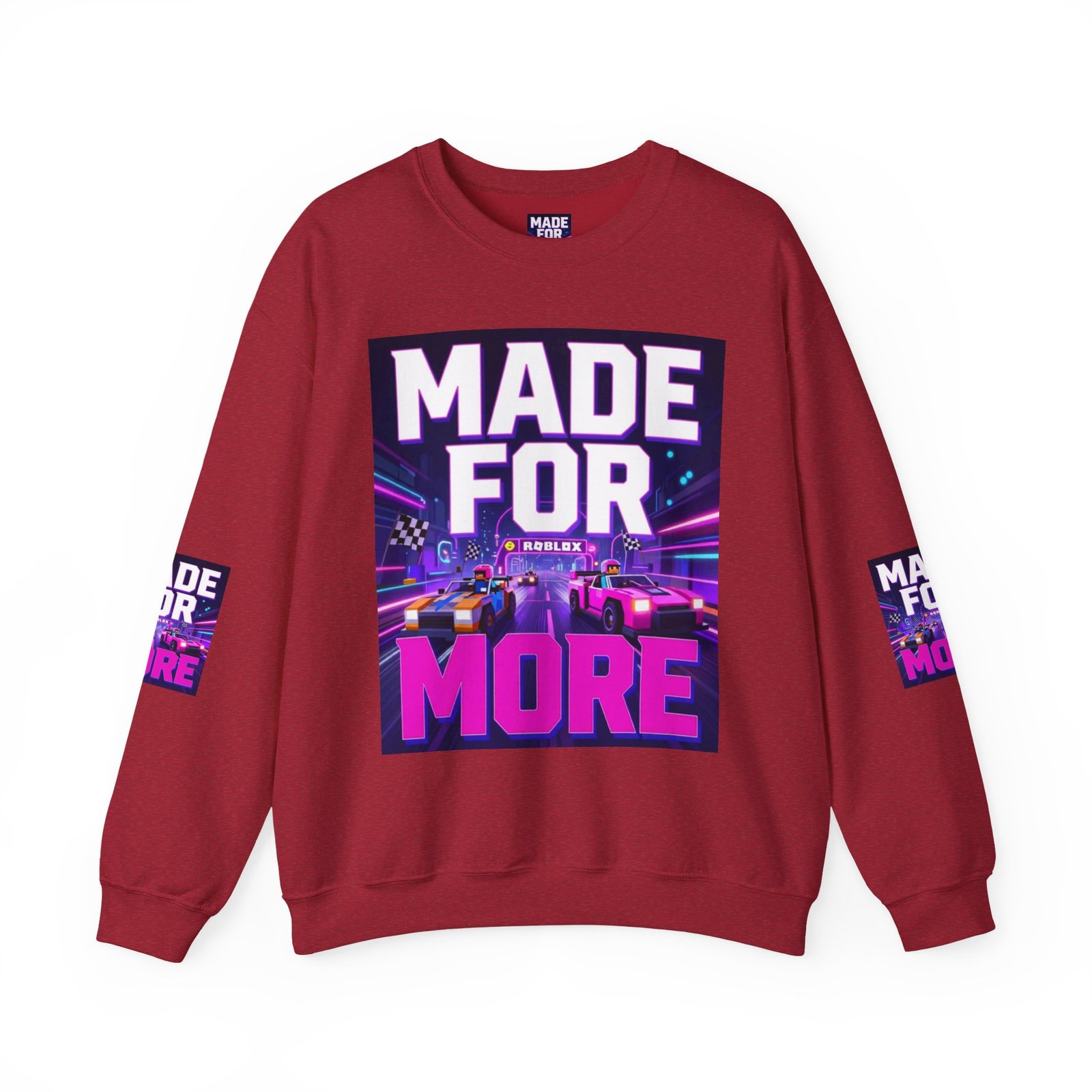 Made For More Sweatshirt — Retro Neon Racing Graphic Crewneck - Image 49