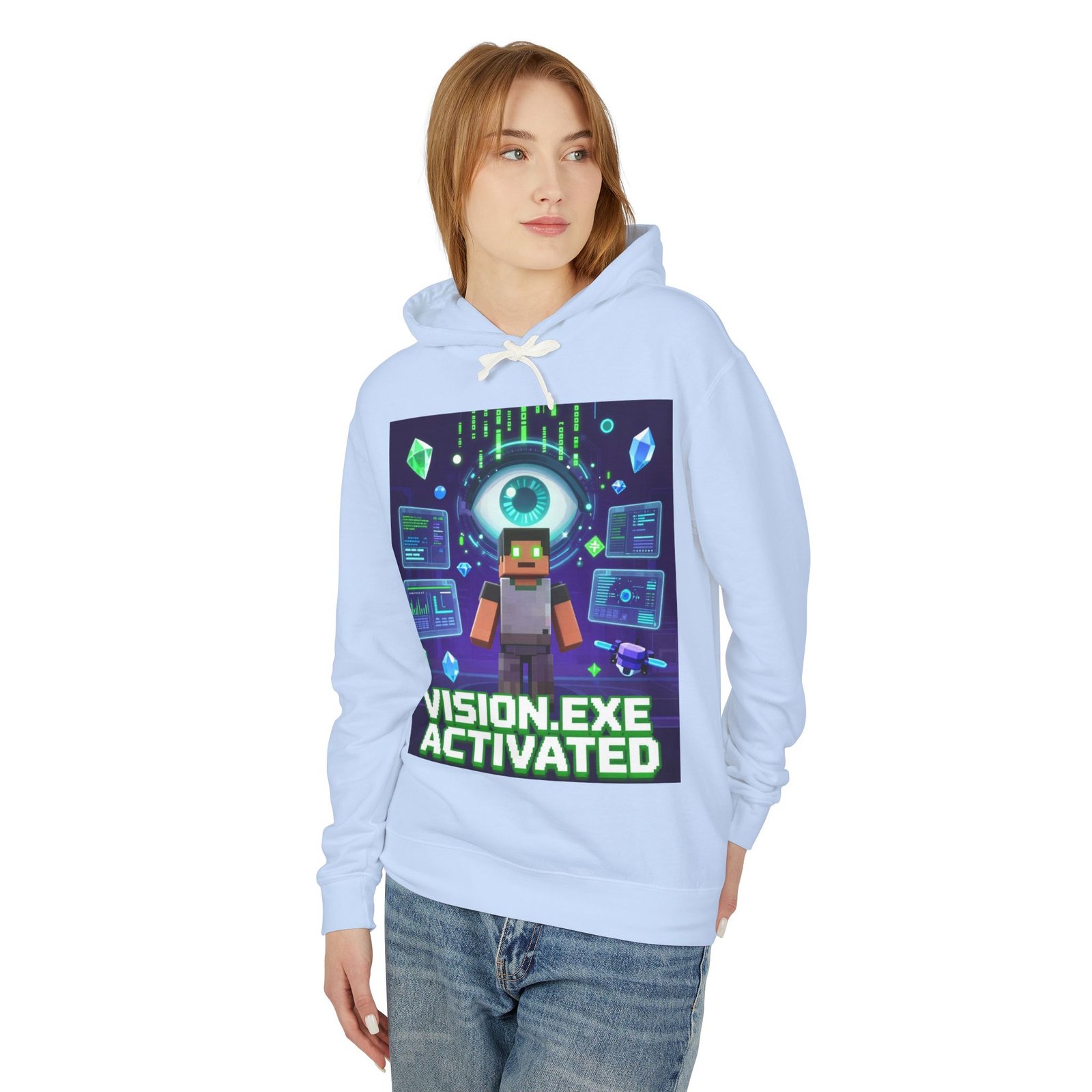 Vision.exe Activated Hoodie — Retro Gamer Tech Graphic Sweatshirt - Image 11