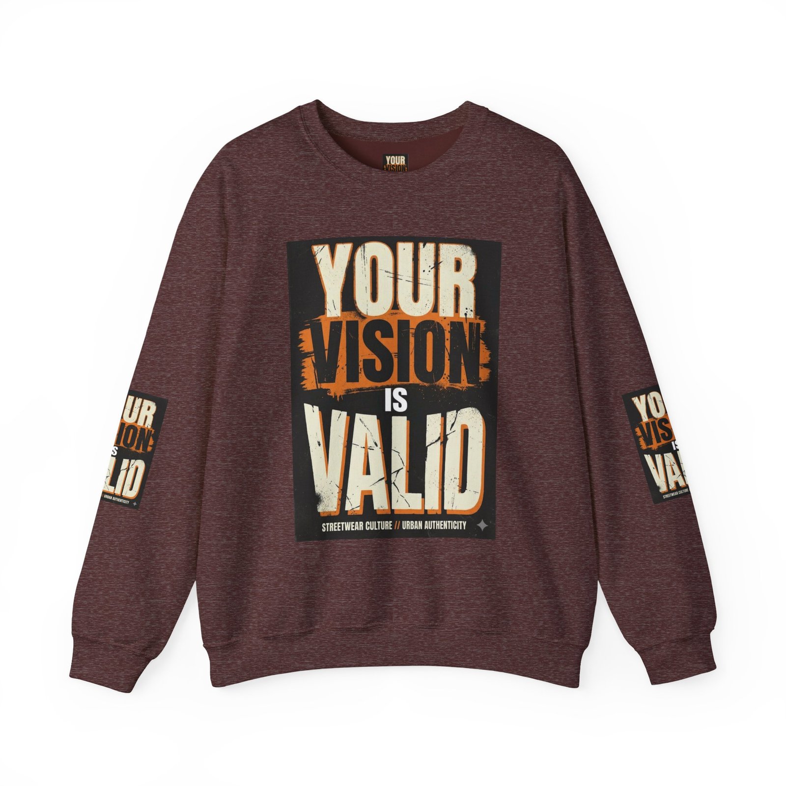 Crewneck Sweatshirt — “Your Vision Is Valid” Inspirational Graphic - Image 13