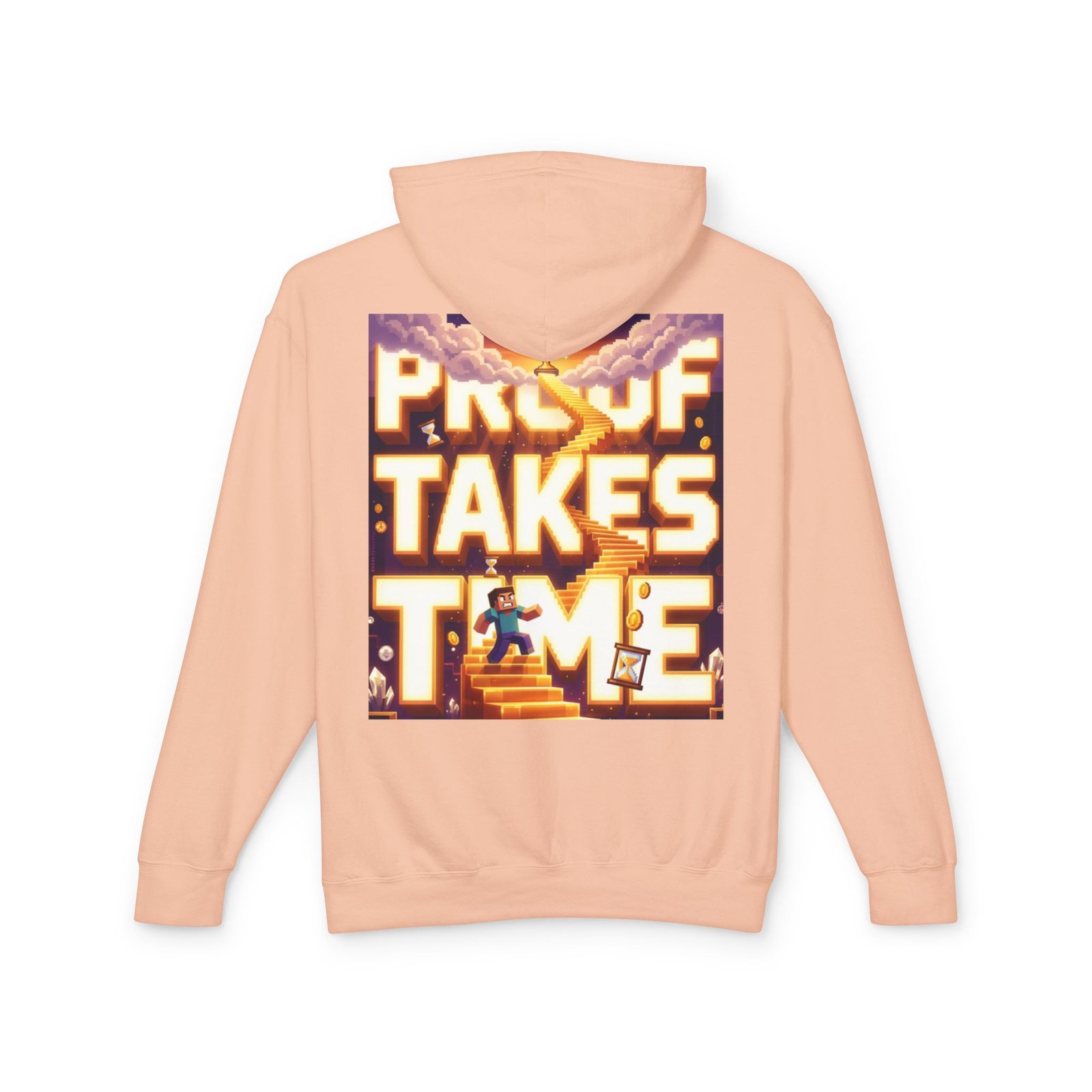 Hoodie — 'Proof Takes Time' Motivational Graphic Hooded Sweatshirt - Image 18
