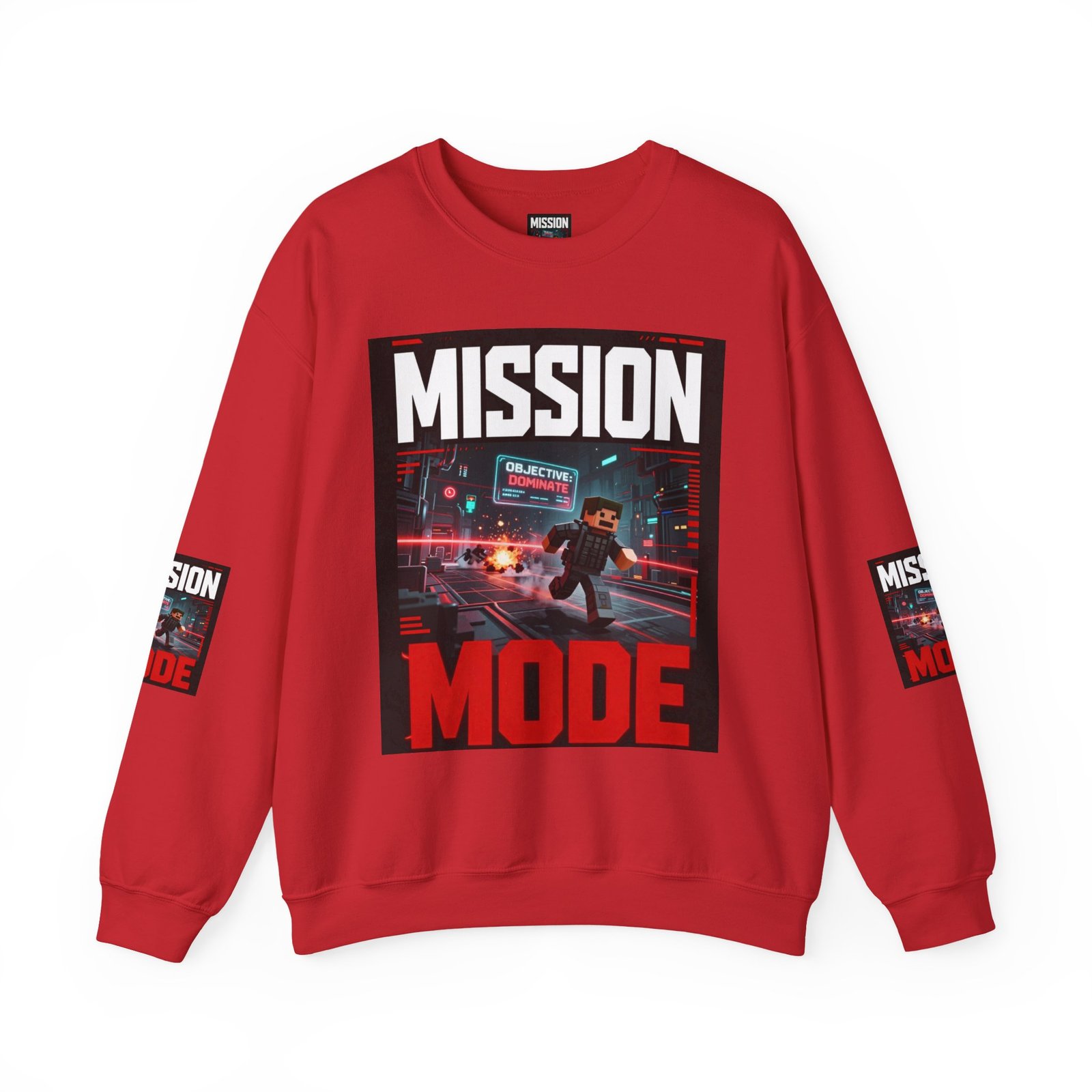 Mission Mode Crewneck Sweatshirt — Gaming Graphic Streetwear - Image 45