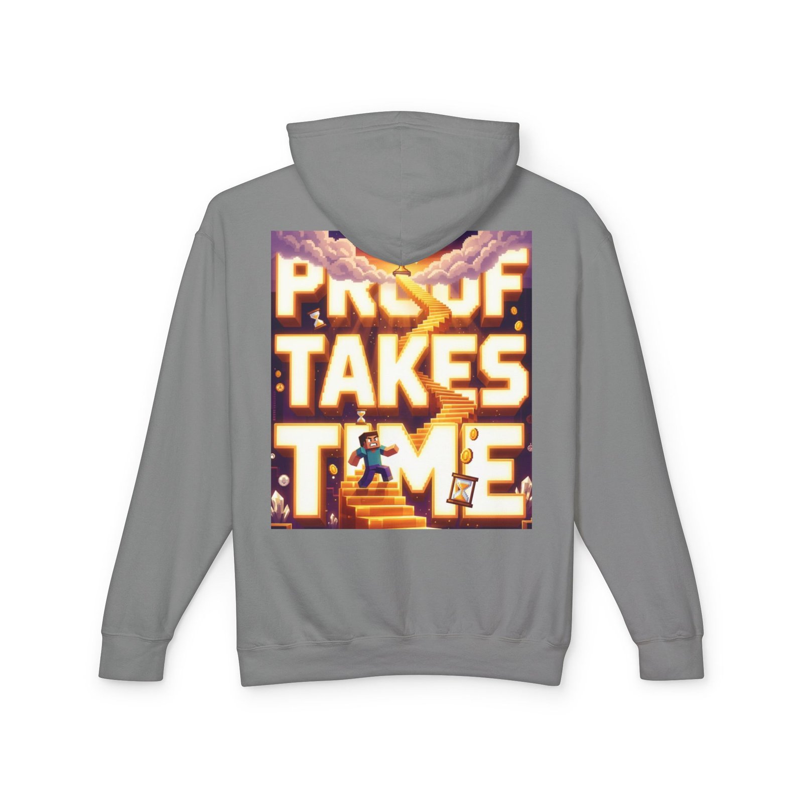 Hoodie — 'Proof Takes Time' Motivational Graphic Hooded Sweatshirt - Image 30