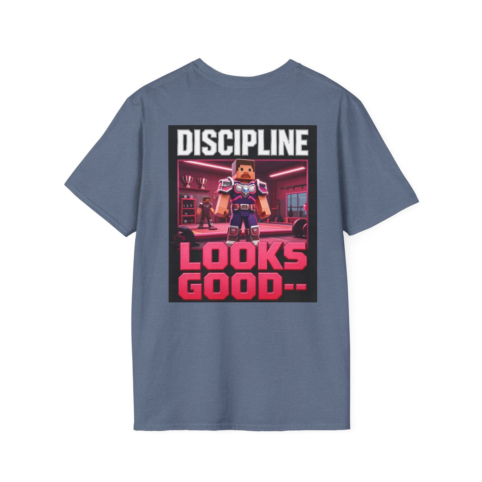 T‑Shirt — 'DISCIPLINE Looks Good' Gamer Pixel Armor Tee - Image 32