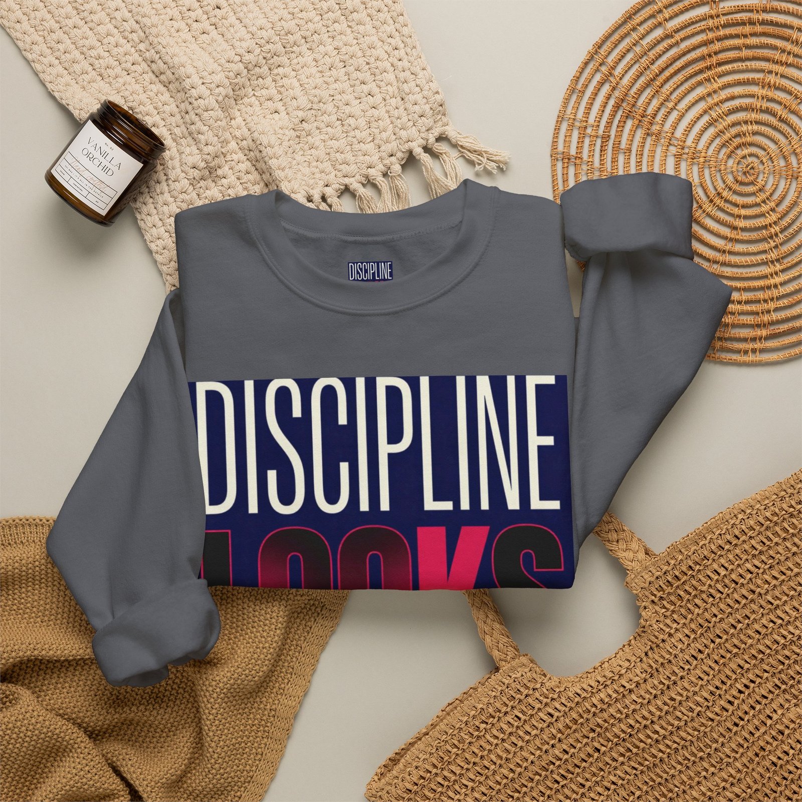 Discipline Looks Good Sweatshirt — Motivational Graphic Crewneck - Image 40