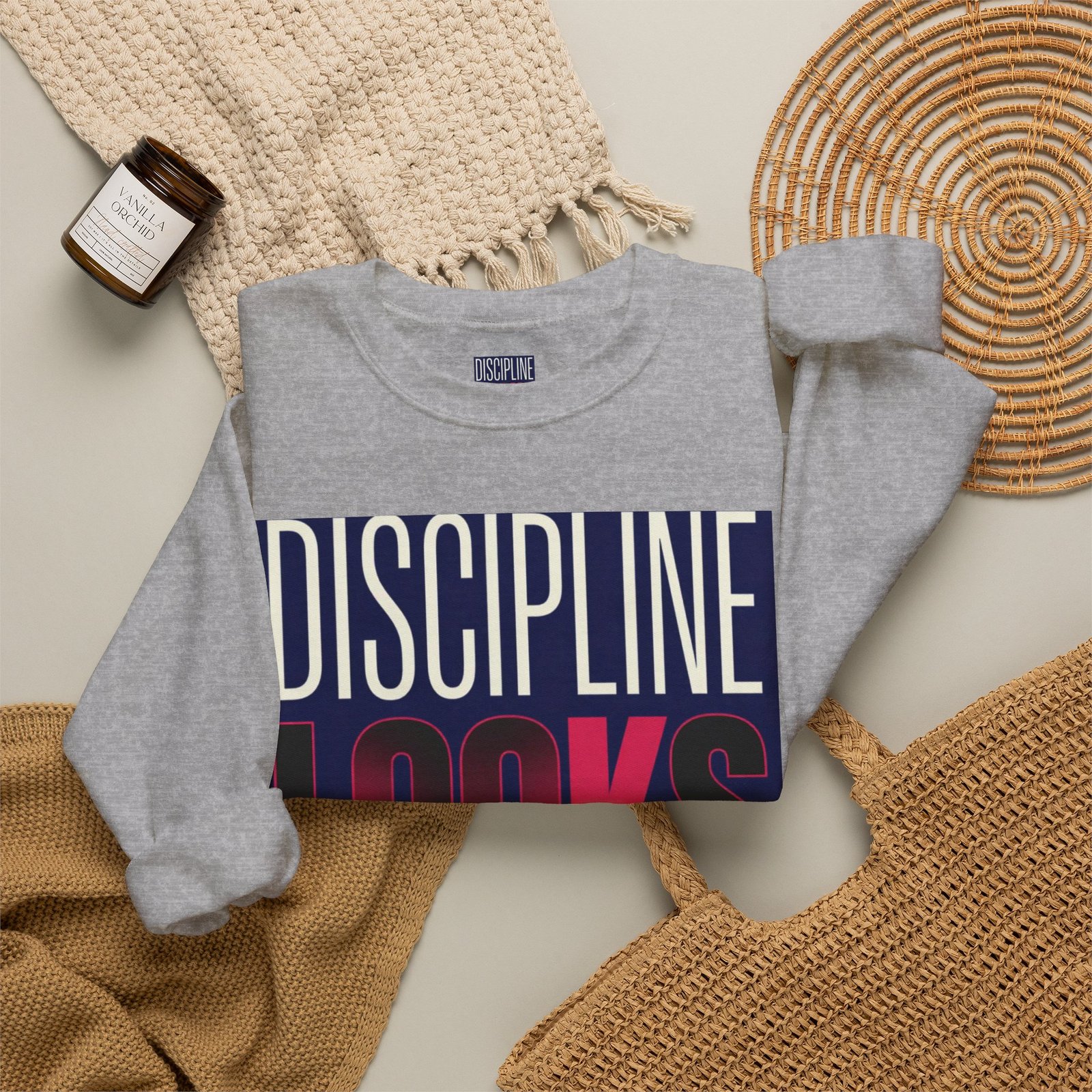 Discipline Looks Good Sweatshirt — Motivational Graphic Crewneck - Image 24
