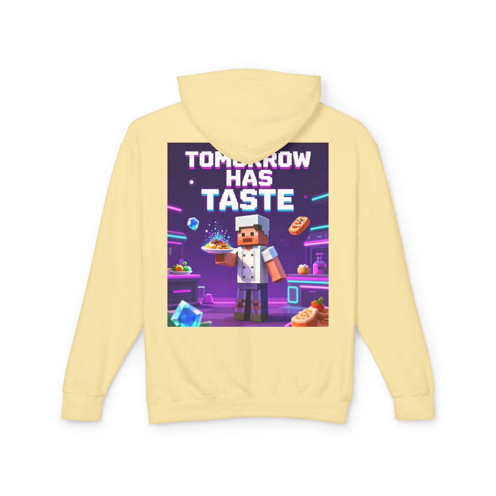 Tomorrow Has Taste Hoodie — Retro Pixel Chef Gaming Sweatshirt - Image 26