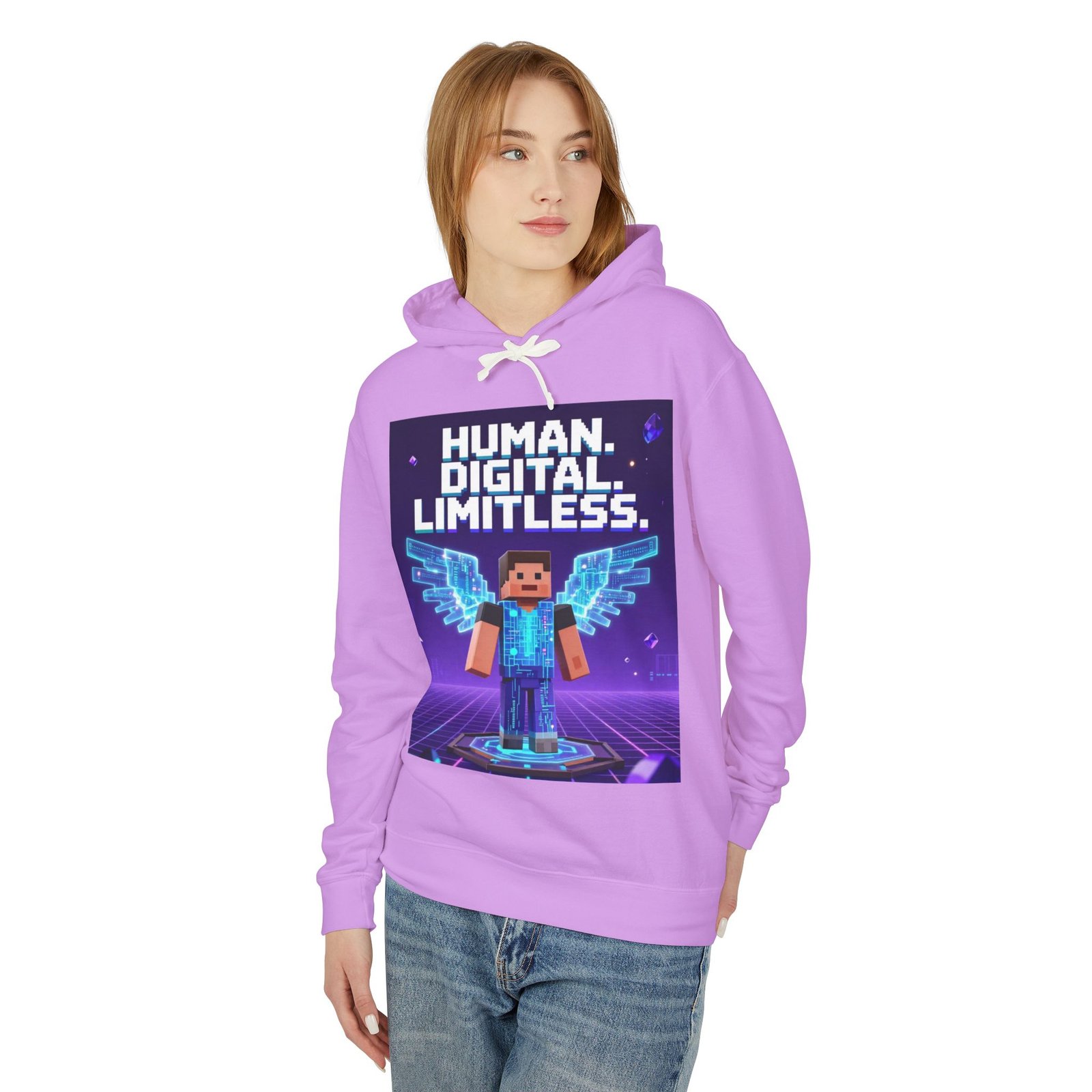 Digital Angel Hoodie — "Human. Digital. Limitless." Gamer Sweatshirt - Image 15