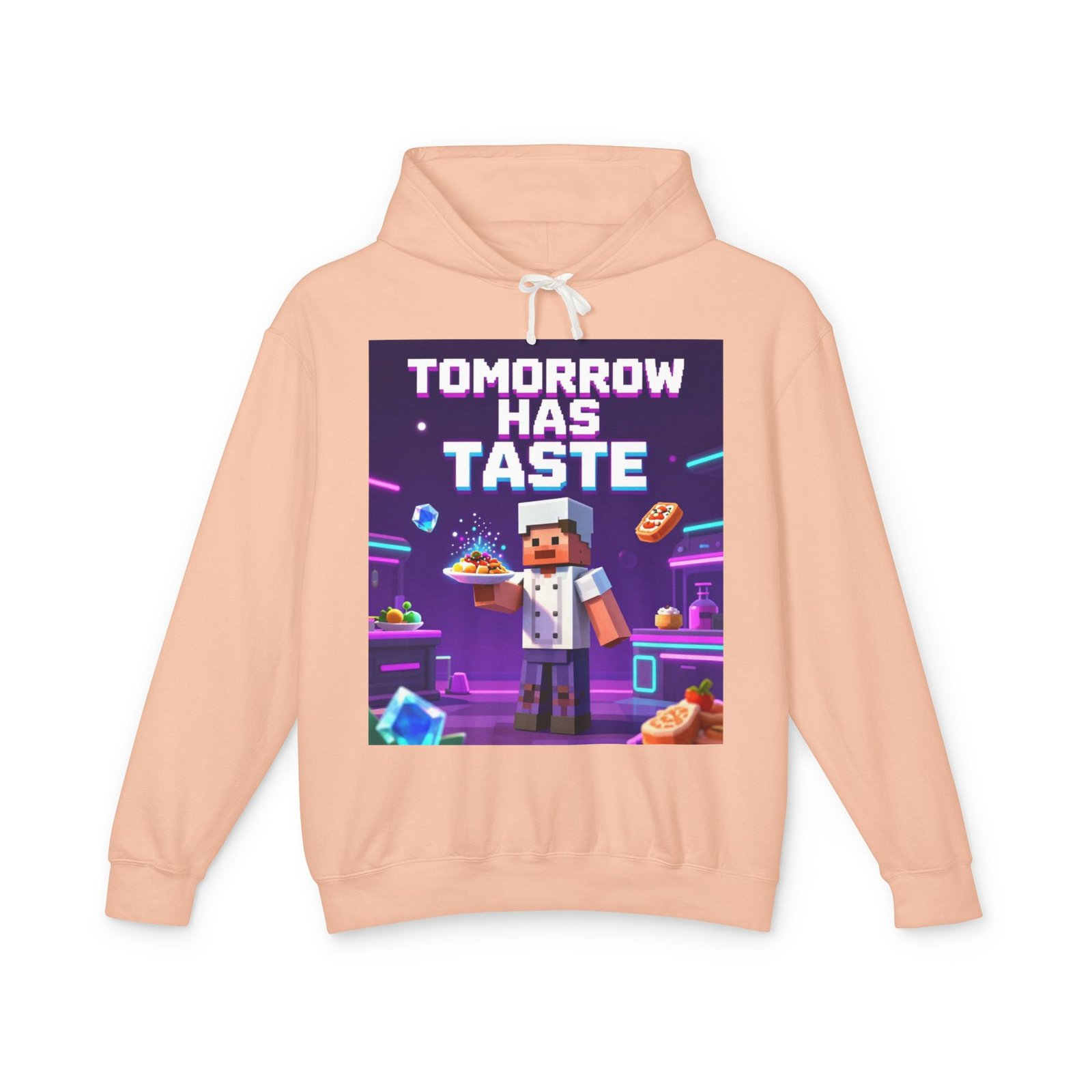 Tomorrow Has Taste Hoodie — Retro Pixel Chef Gaming Sweatshirt - Image 17
