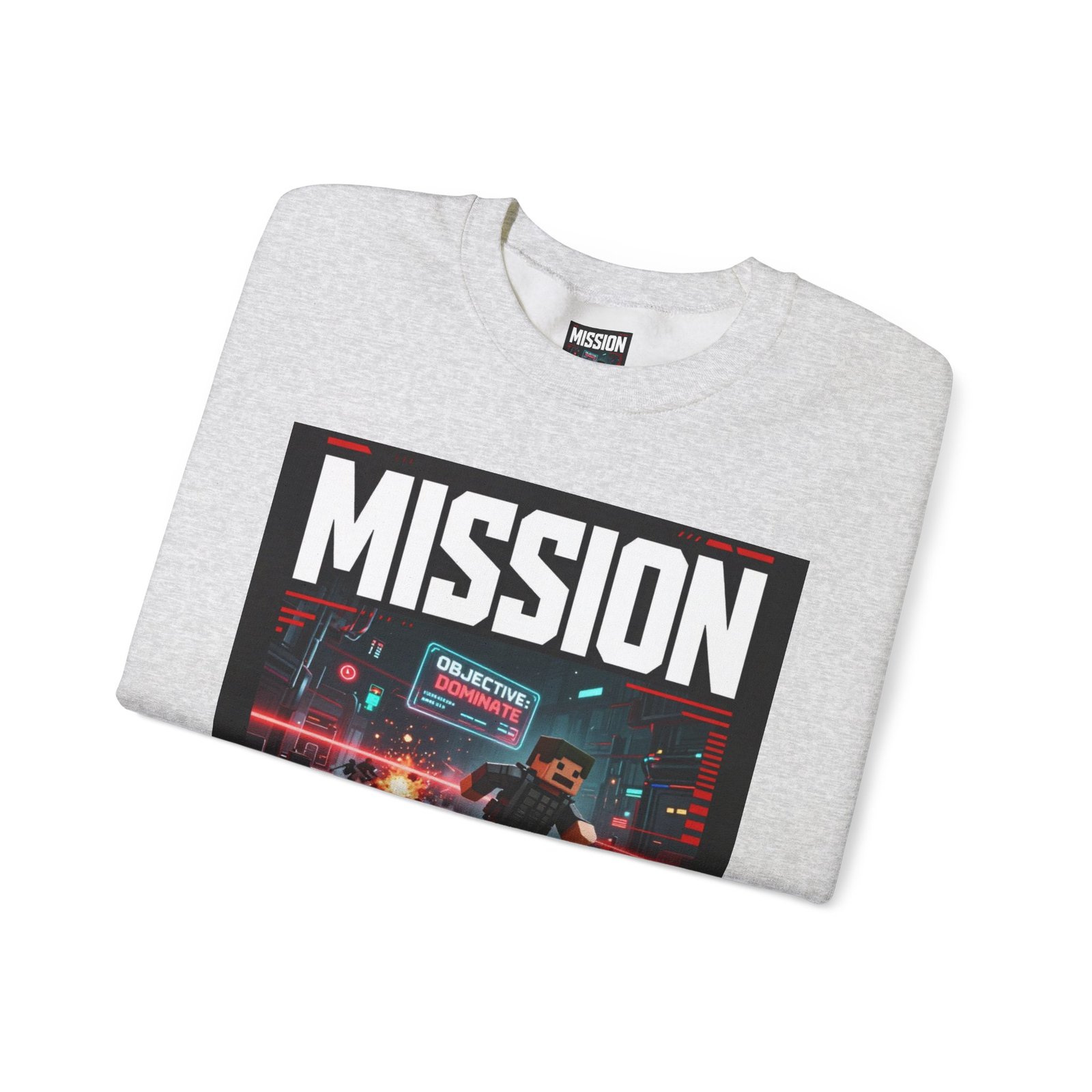 Mission Mode Crewneck Sweatshirt — Gaming Graphic Streetwear - Image 7