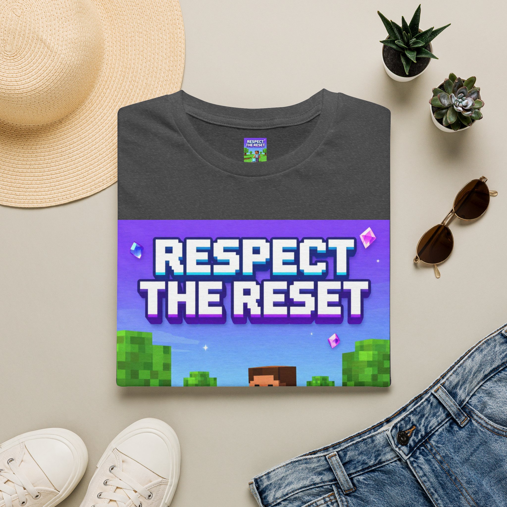 Respect the Reset T-Shirt — Minecraft-Inspired Gamer Tee - Image 25