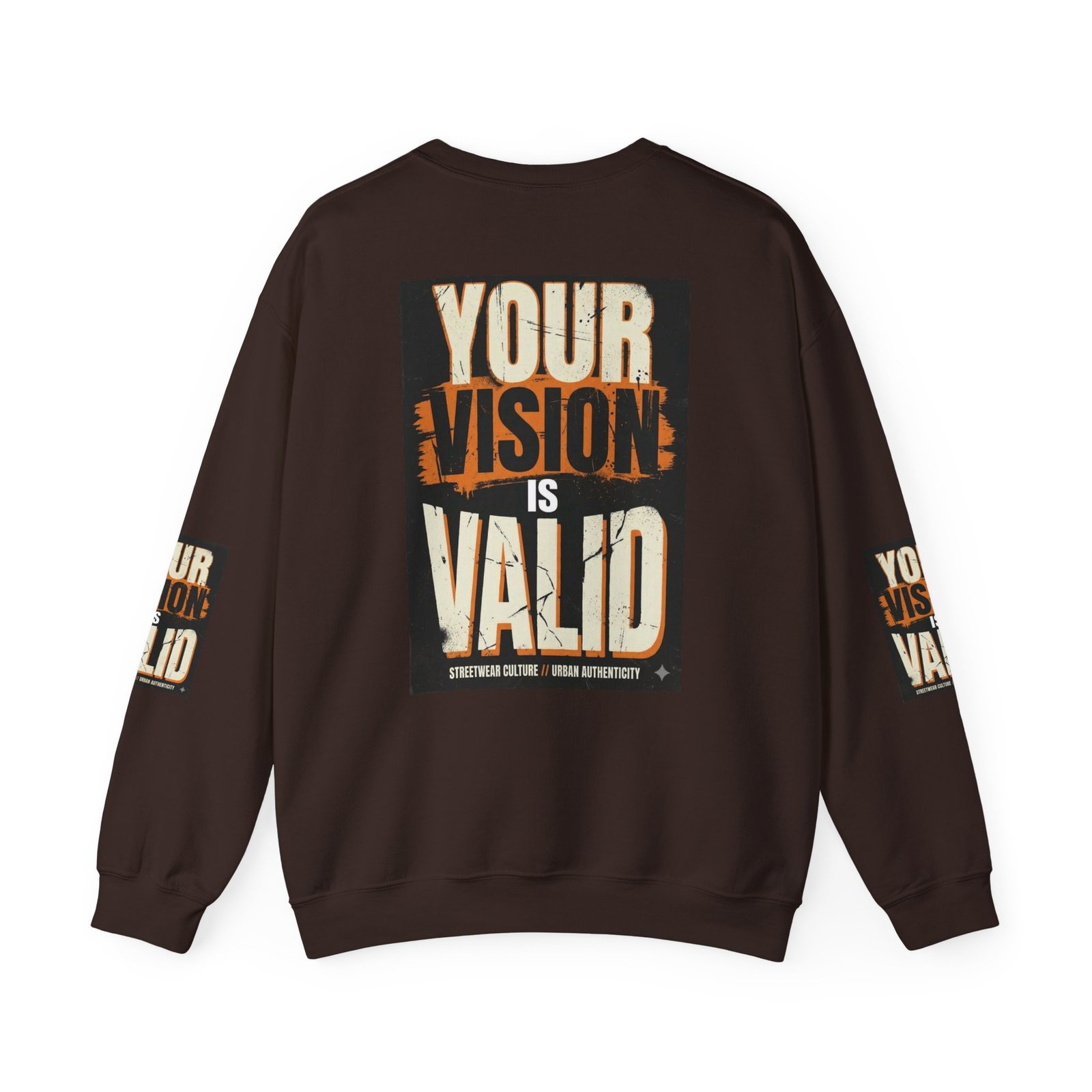 Crewneck Sweatshirt — “Your Vision Is Valid” Inspirational Graphic - Image 26