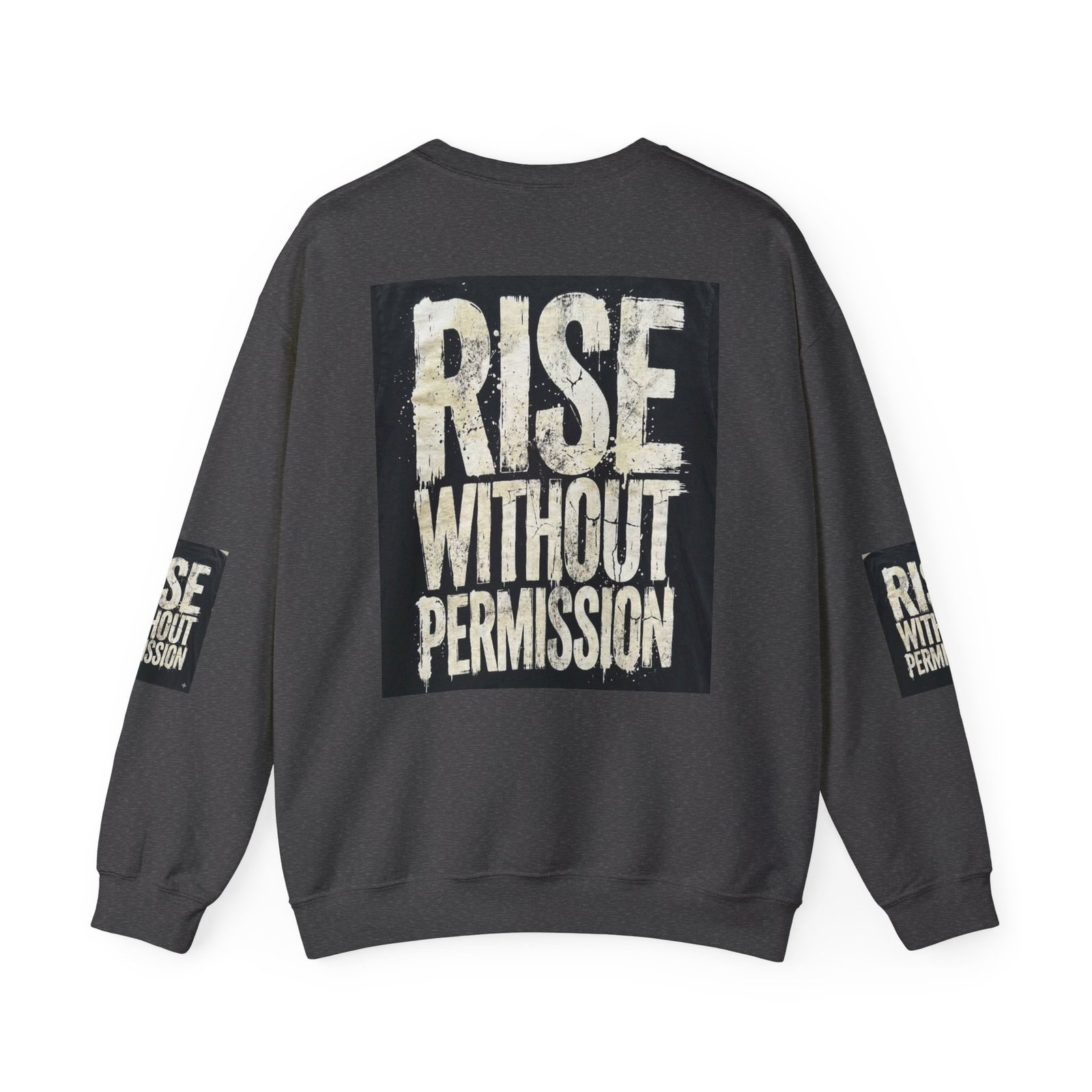 Crewneck Sweatshirt — "RISE WITHOUT PERMISSION" Bold Graphic - Image 34