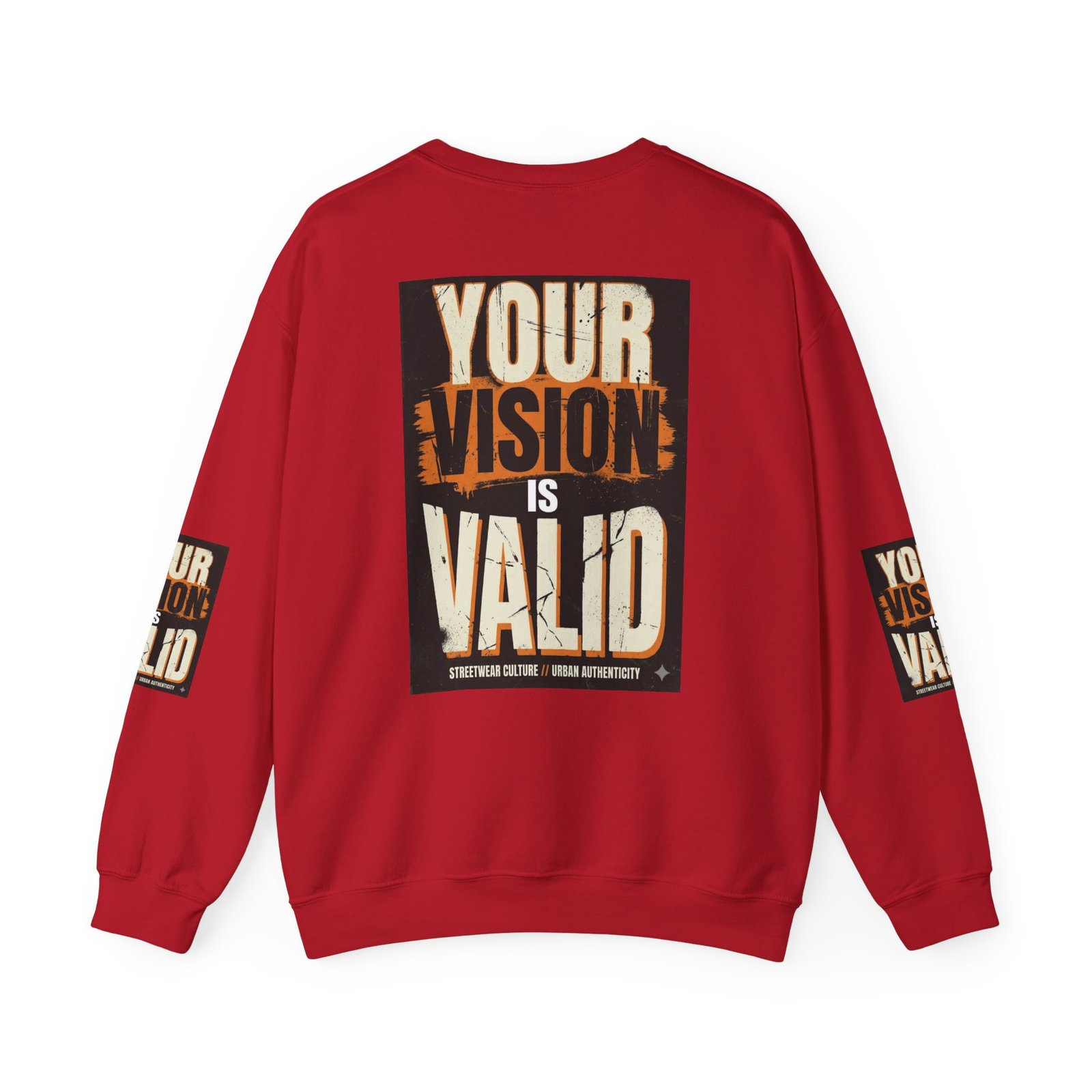 Crewneck Sweatshirt — “Your Vision Is Valid” Inspirational Graphic - Image 54
