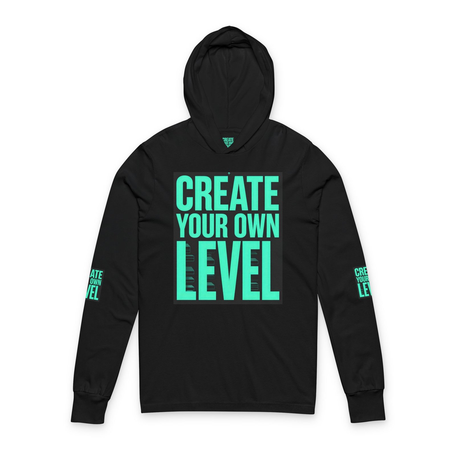 Create Your Own Level Hooded Long Sleeve Tee - Image 3