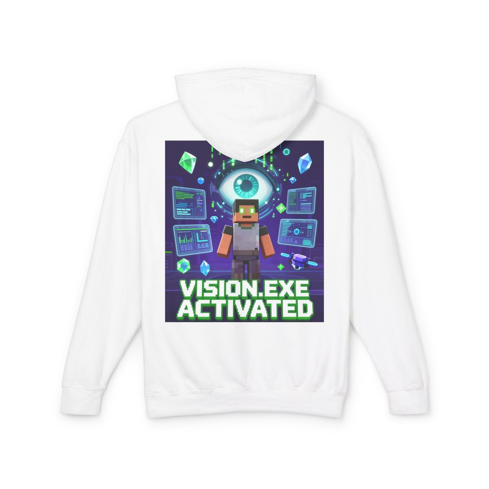 Vision.exe Activated Hoodie — Retro Gamer Tech Graphic Sweatshirt - Image 6