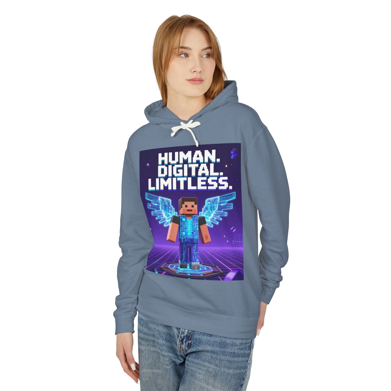 Digital Angel Hoodie — "Human. Digital. Limitless." Gamer Sweatshirt - Image 35