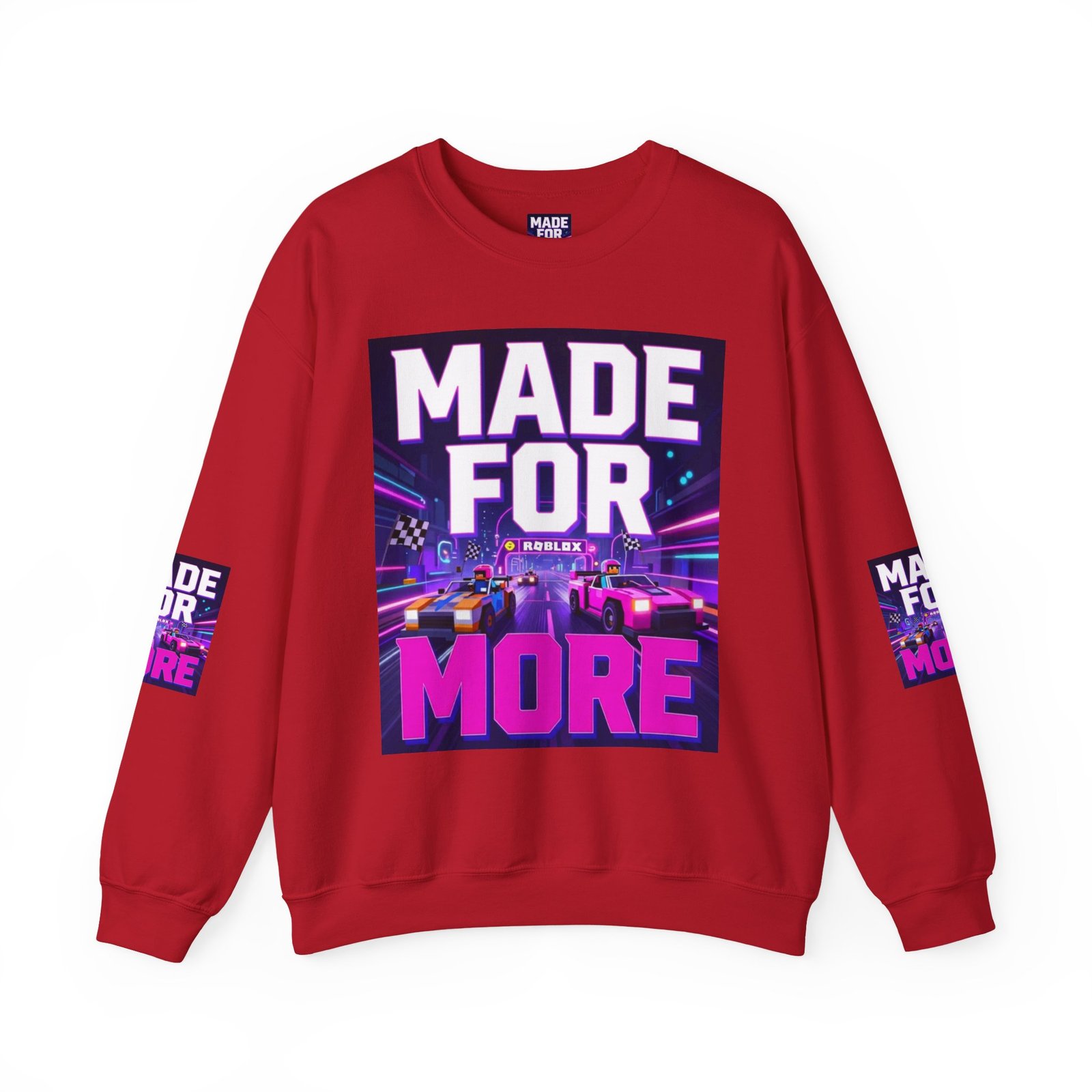 Made For More Sweatshirt — Retro Neon Racing Graphic Crewneck - Image 53