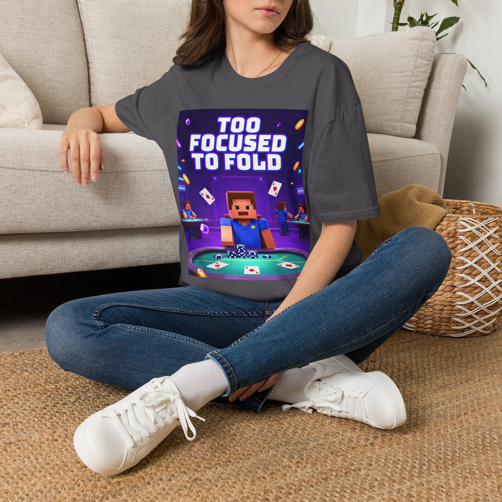 Poker T-Shirt — "Too Focused to Fold" Gaming Tee - Image 34