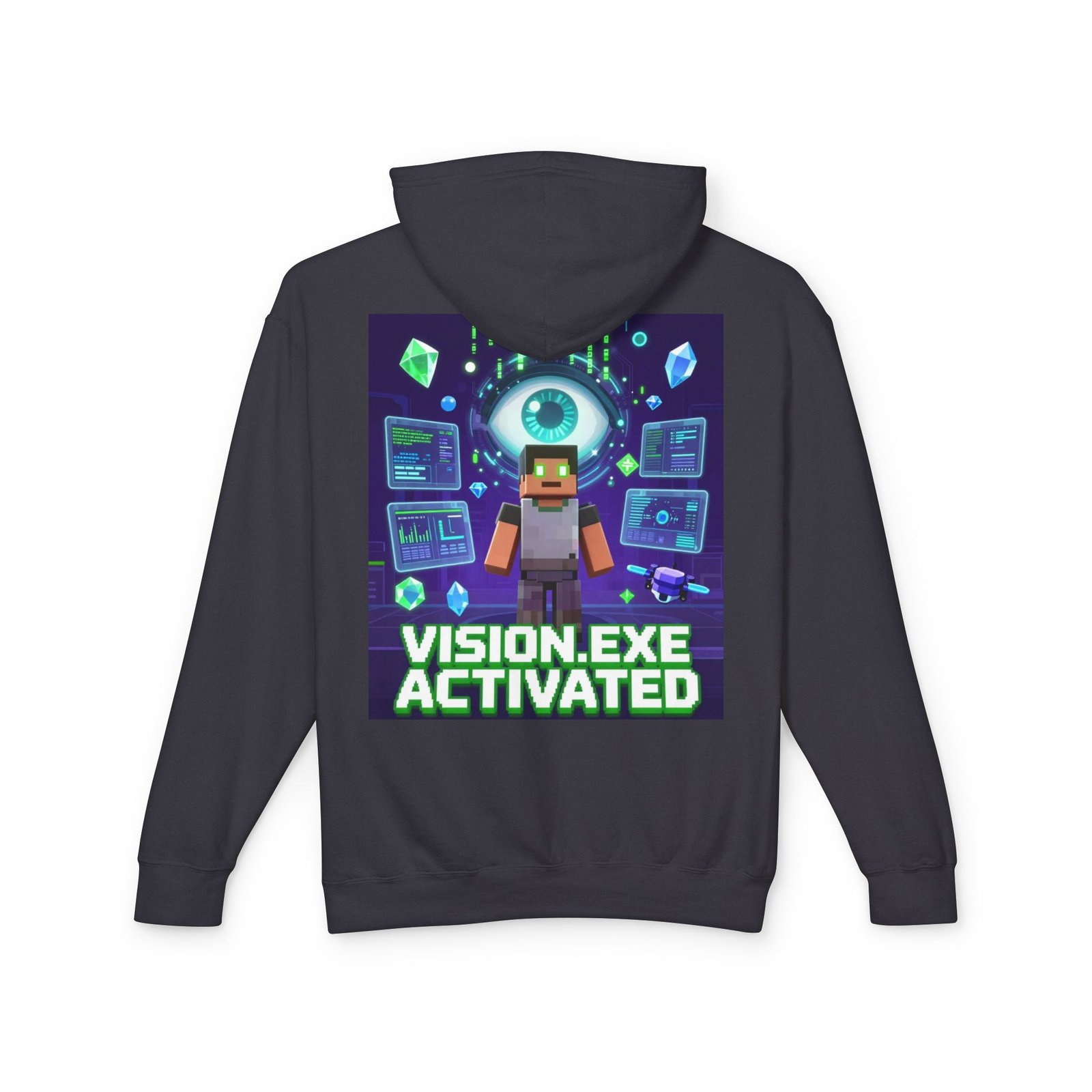 Vision.exe Activated Hoodie — Retro Gamer Tech Graphic Sweatshirt - Image 38
