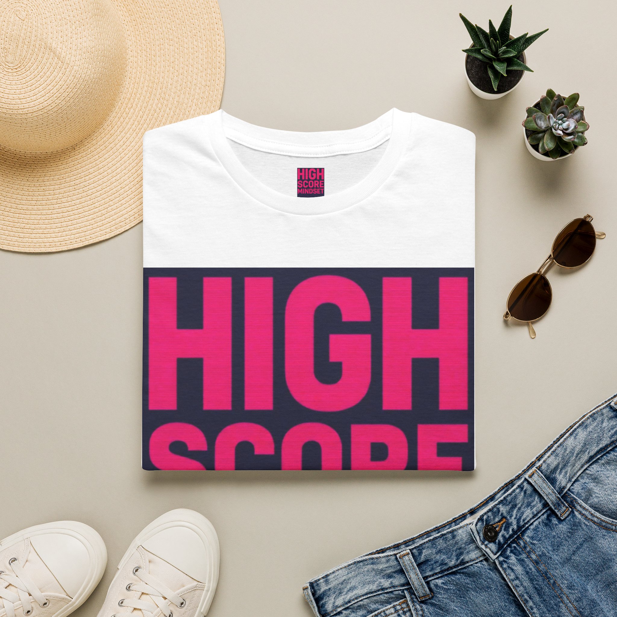 High Score Mindset T-Shirt — Retro Bold Motivational Tee