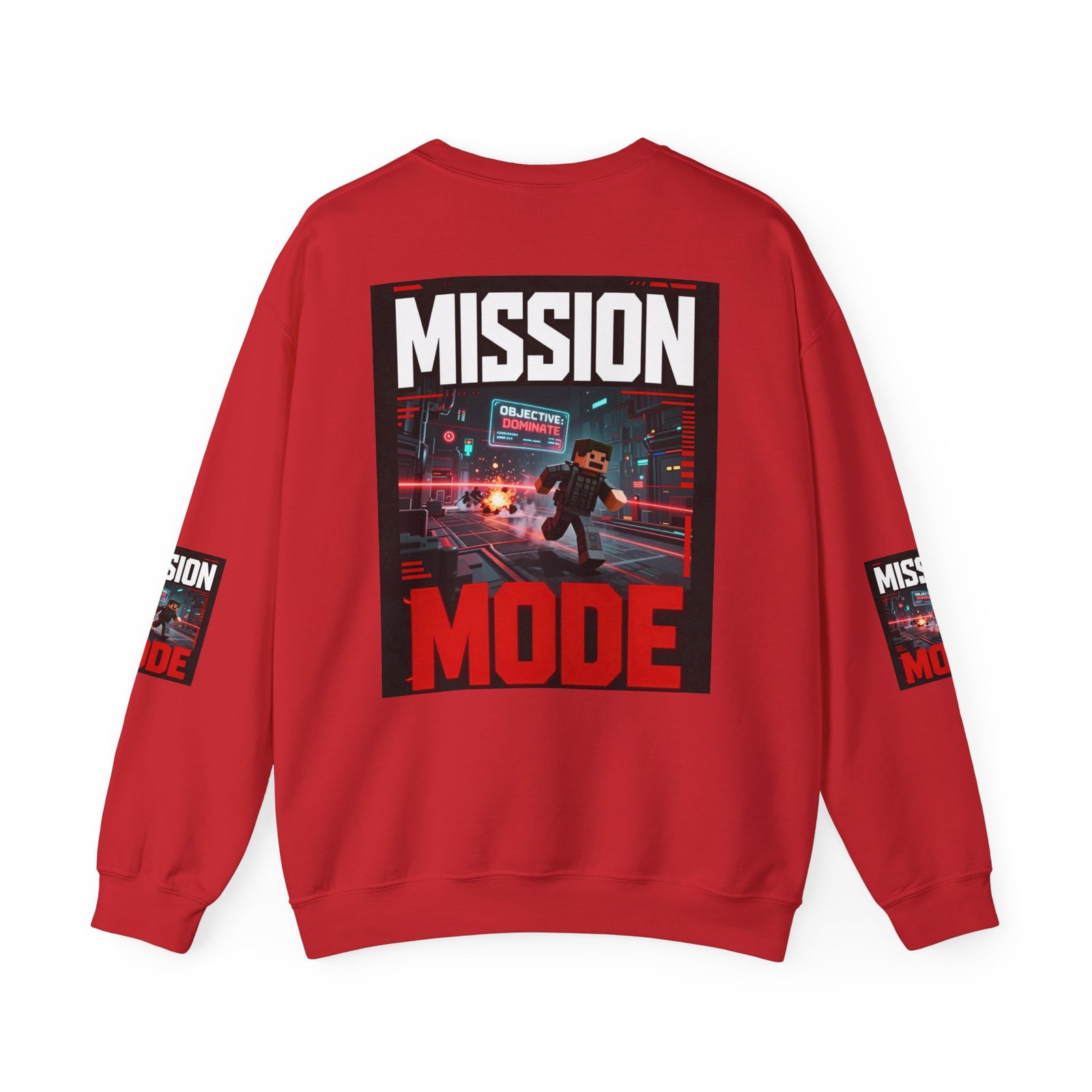 Mission Mode Crewneck Sweatshirt — Gaming Graphic Streetwear - Image 46