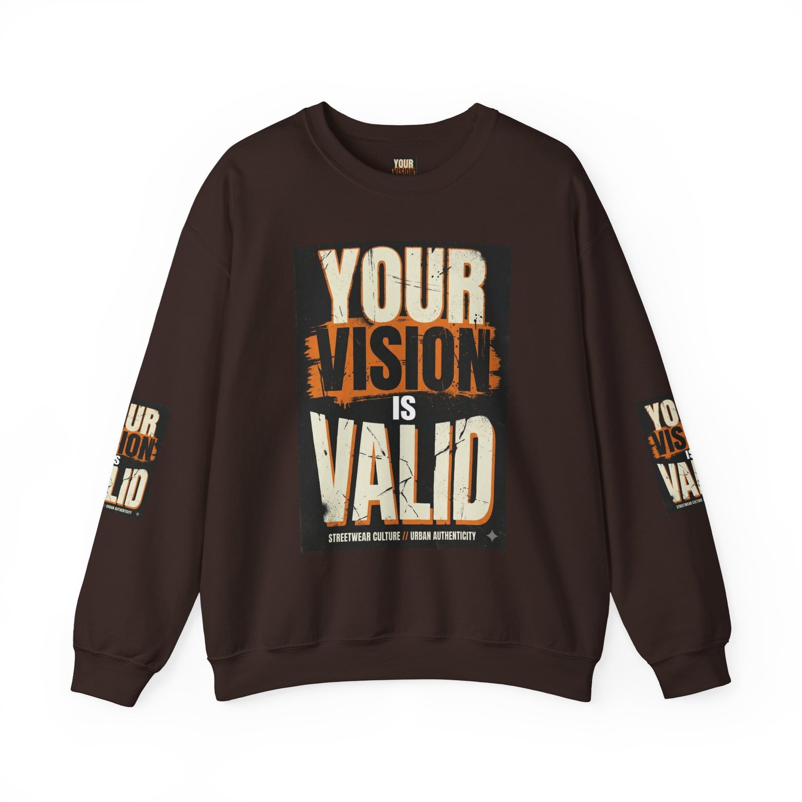 Crewneck Sweatshirt — “Your Vision Is Valid” Inspirational Graphic - Image 25