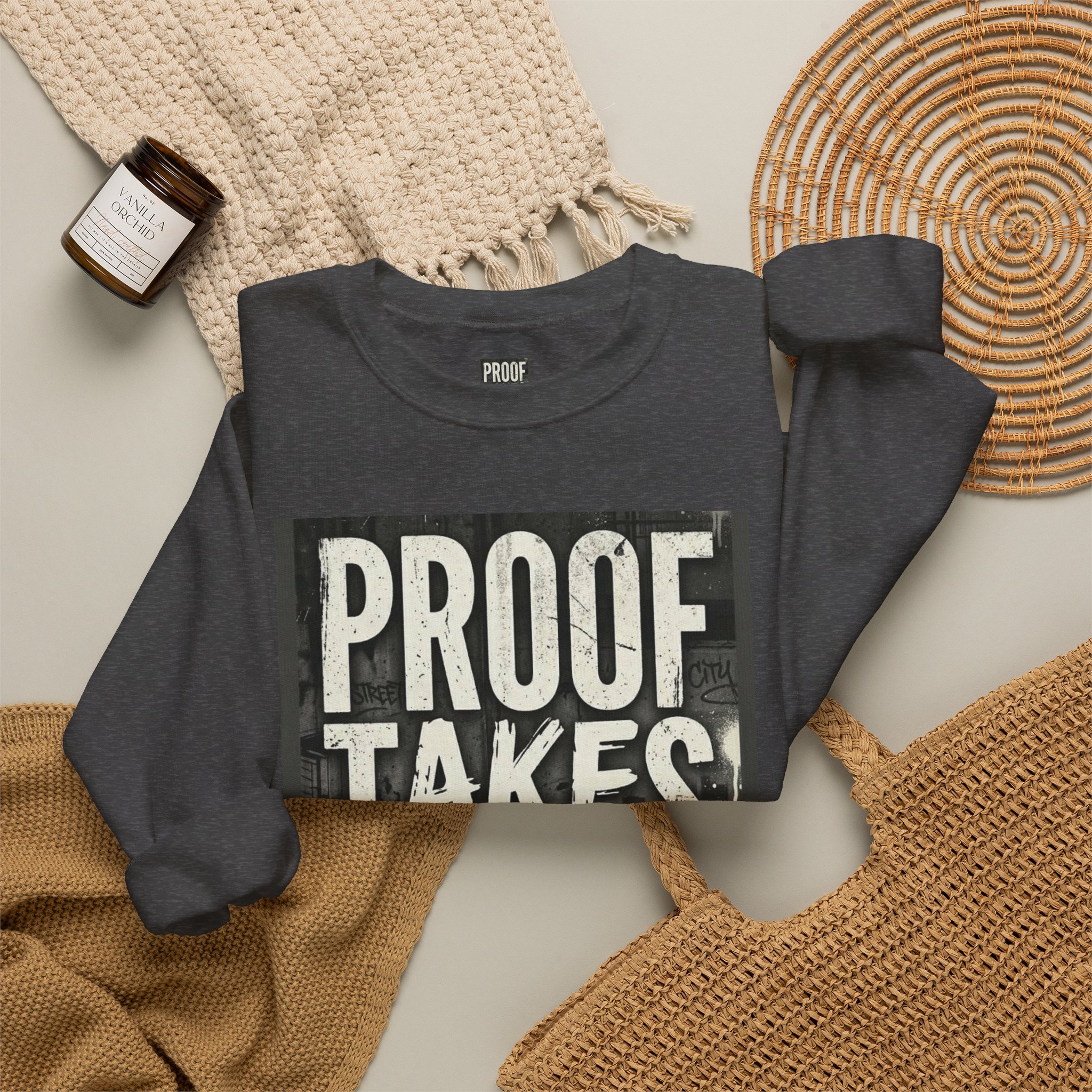 Proof Takes Time Sweatshirt — Motivational Graphic Crewneck - Image 36