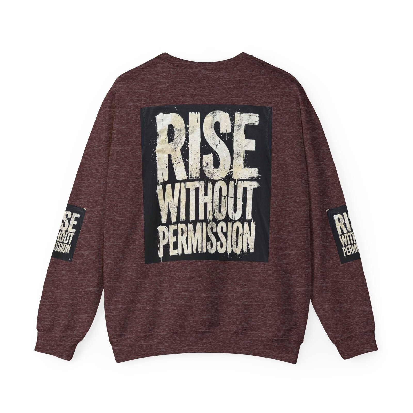 Crewneck Sweatshirt — "RISE WITHOUT PERMISSION" Bold Graphic - Image 14
