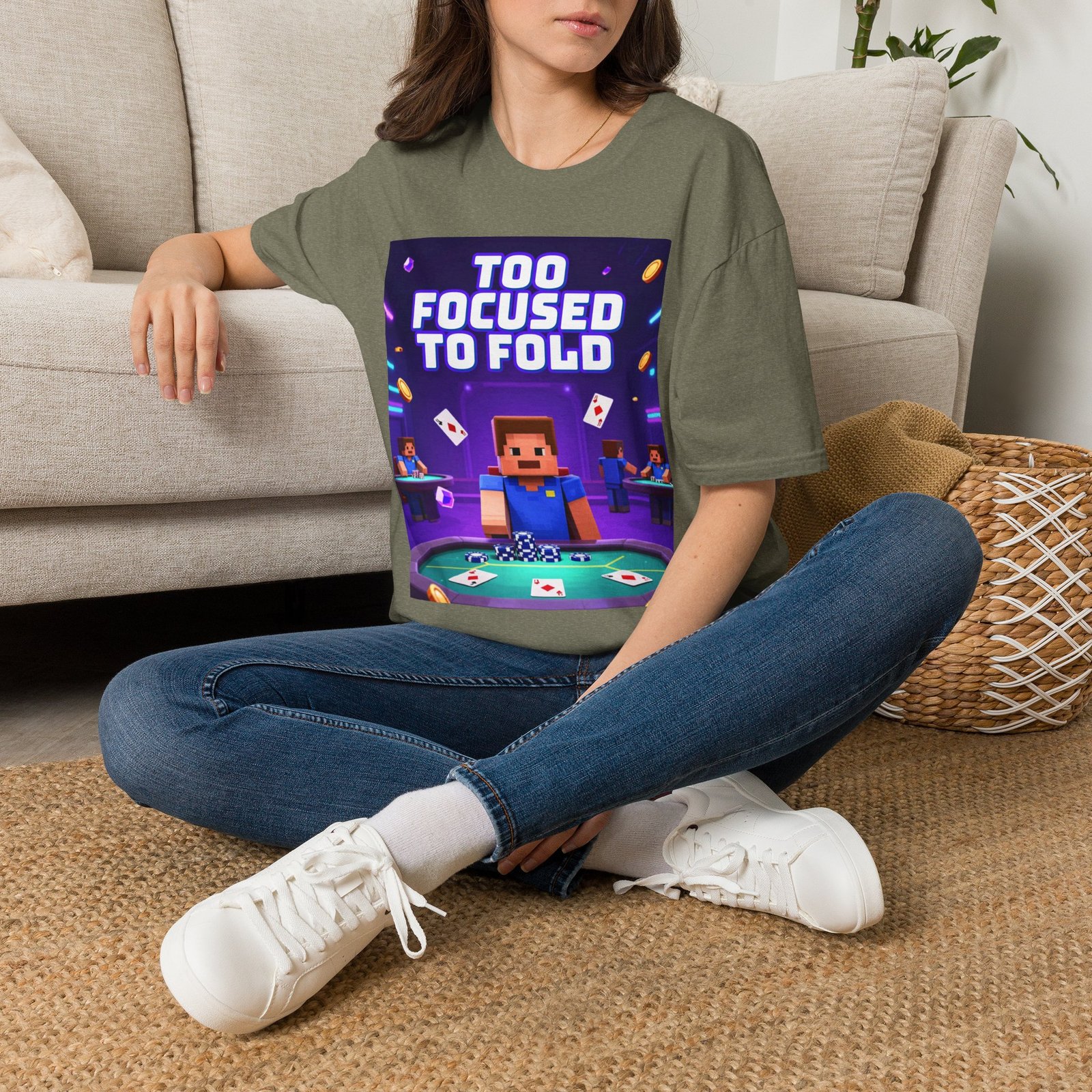 Poker T-Shirt — "Too Focused to Fold" Gaming Tee - Image 18